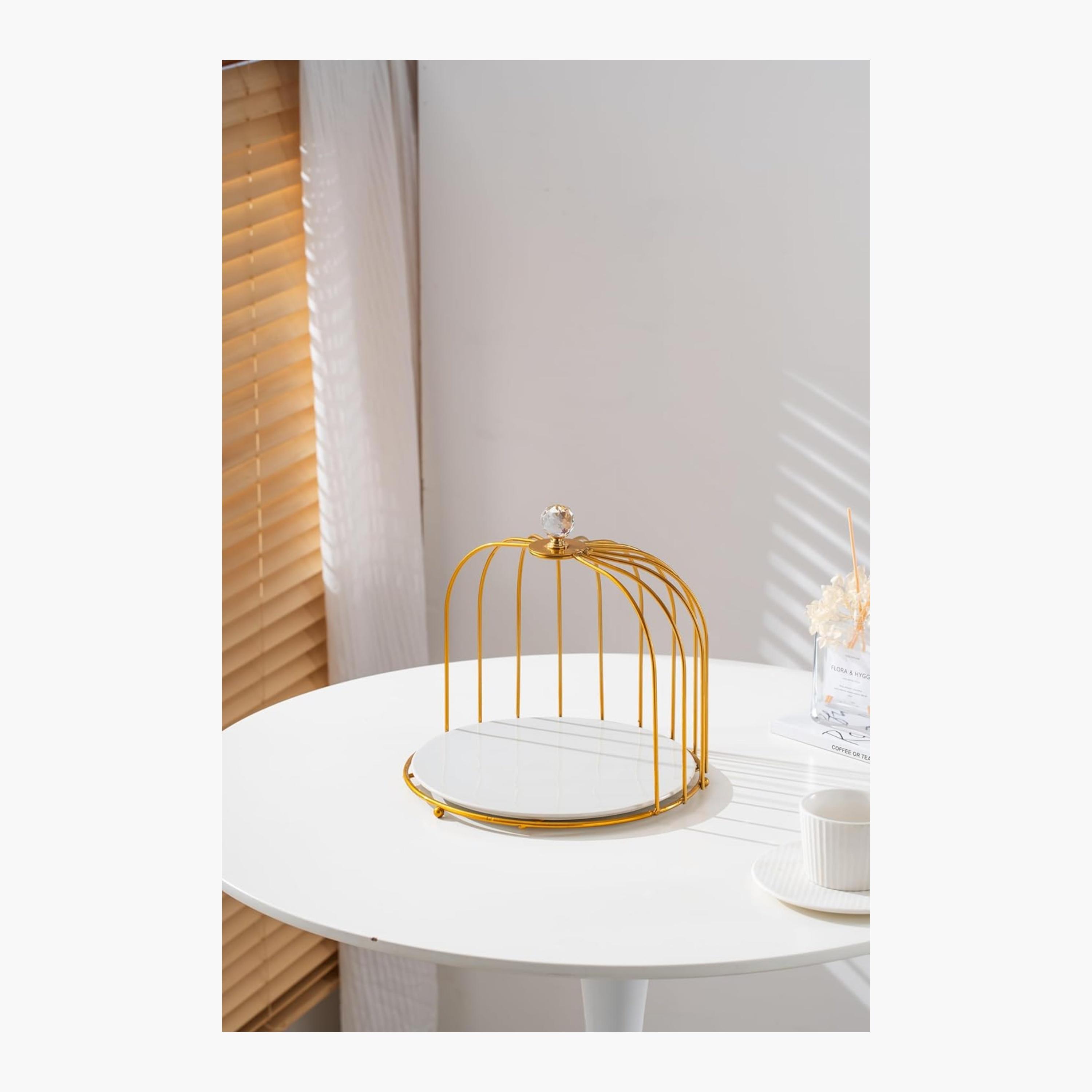 Shallow Elegant Birdcage Design Dessert Display Stand-household-dining-serveware-cakestands-image-4