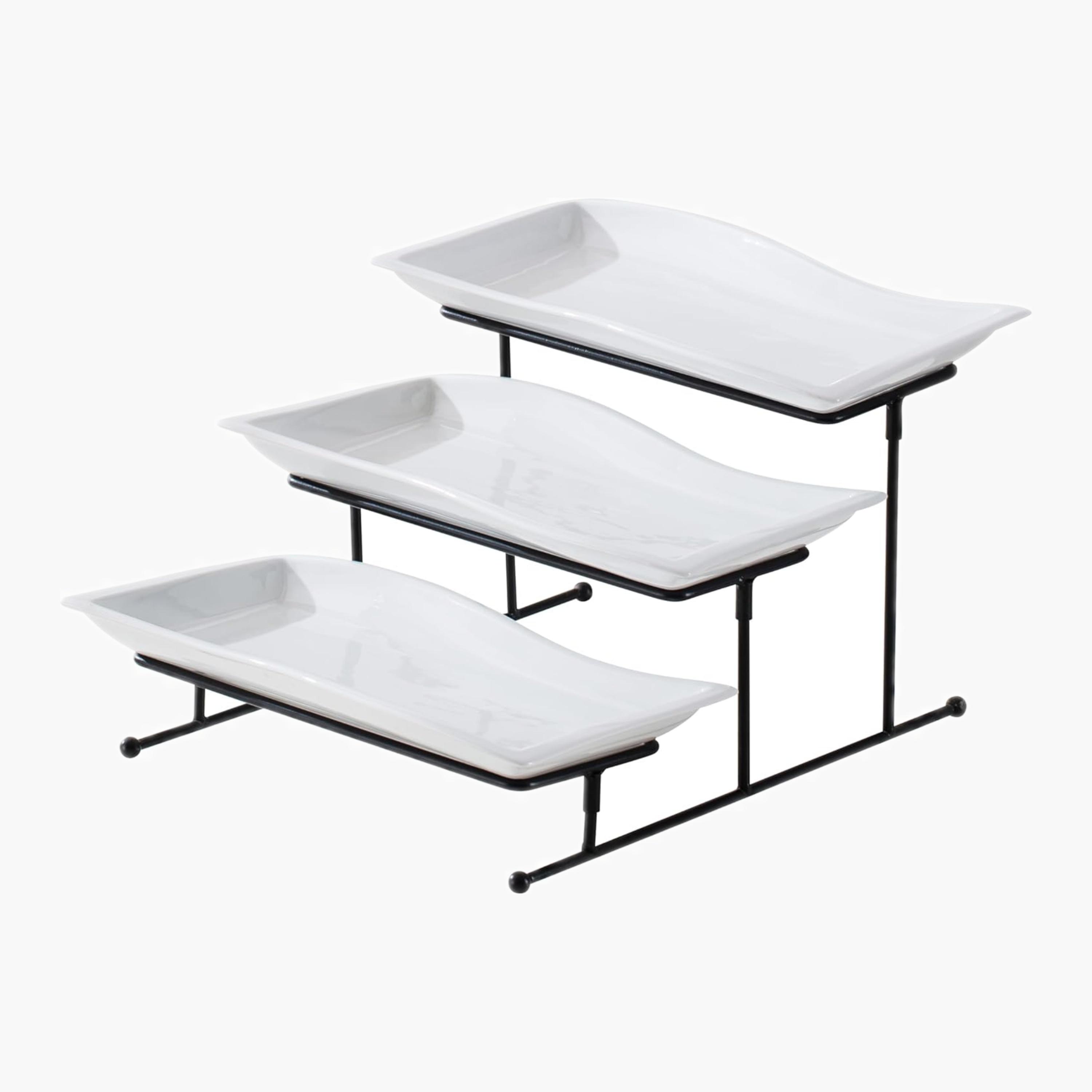 Shallow Elegant Three-Tier Serving Platter Stand-household-dining-serveware-servingplatters-image-1