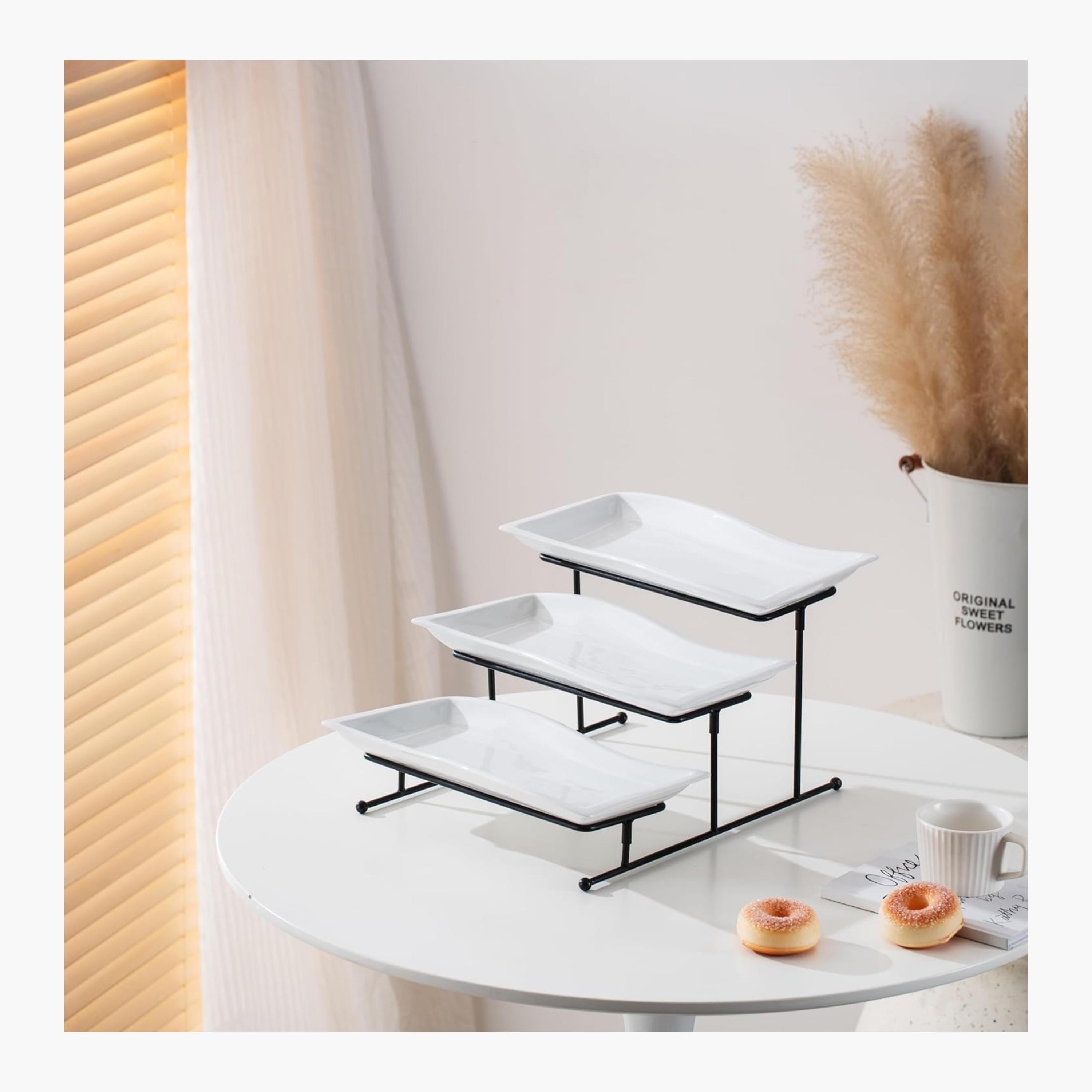 Shallow Elegant Three-Tier Serving Platter Stand-household-dining-serveware-servingplatters-image-2