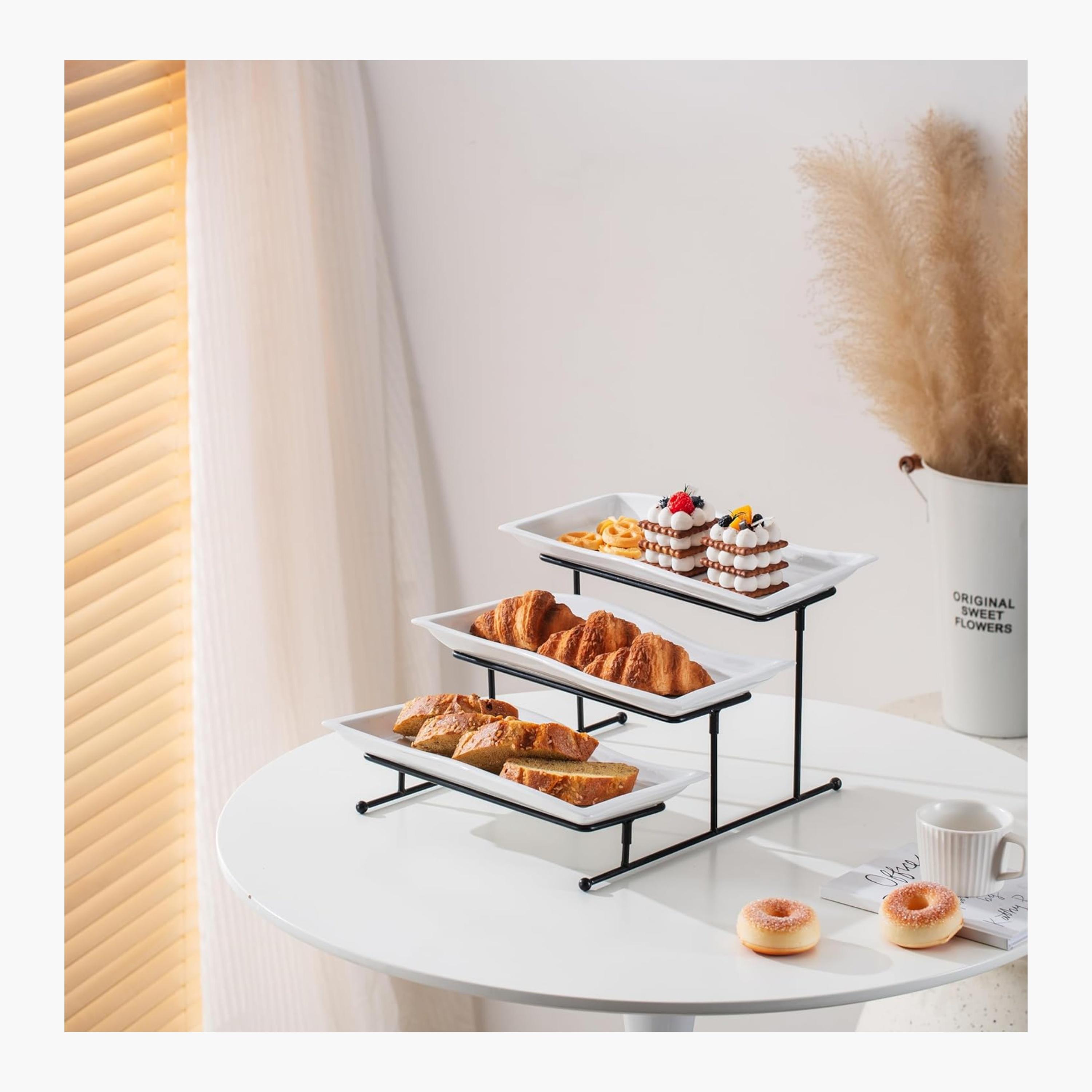 Shallow Elegant Three-Tier Serving Platter Stand-household-dining-serveware-servingplatters-image-3