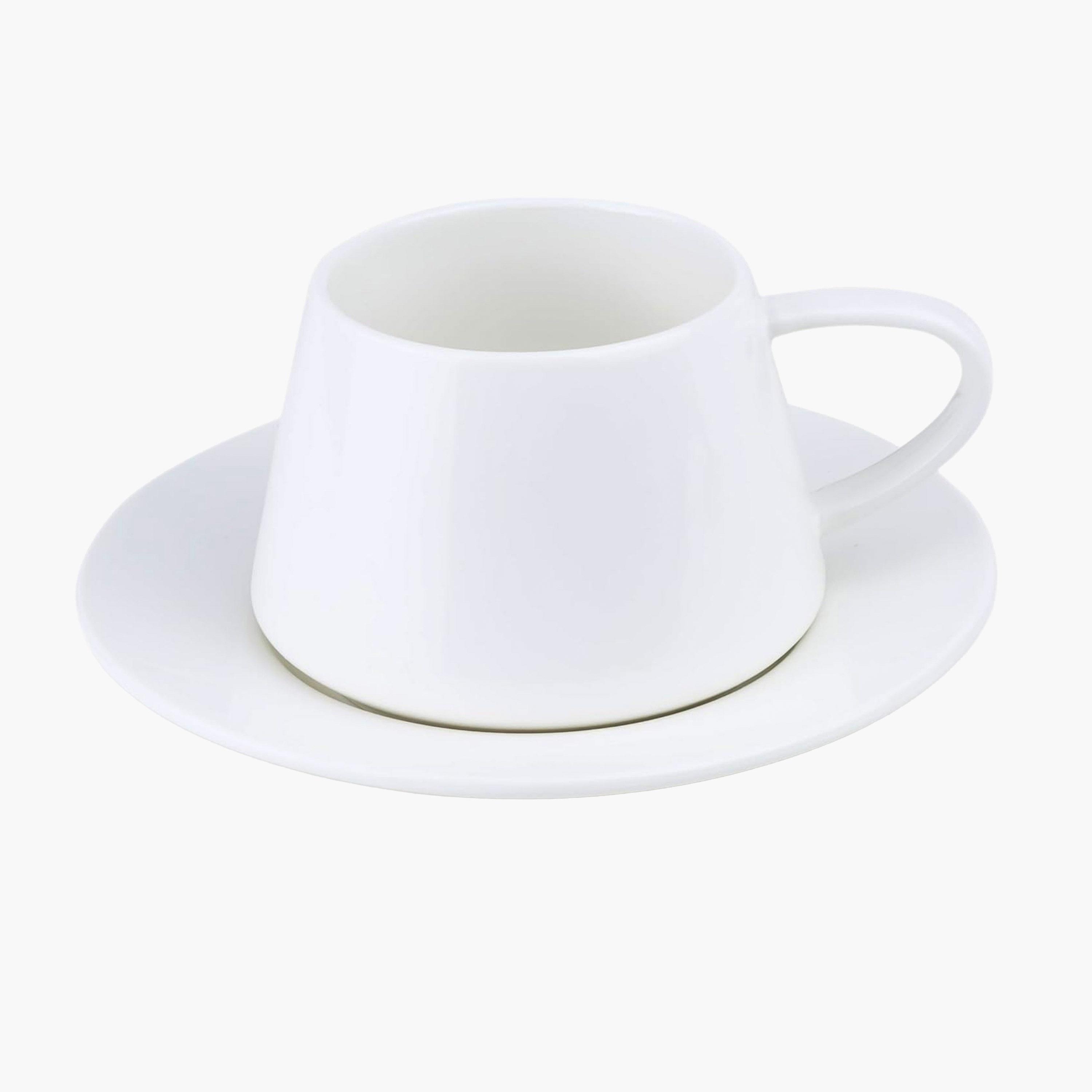 Shallow Elegant Porcelain Coffee Cup Saucer Set-household-dining-teaandcoffee-teaandcoffeesets-image-3