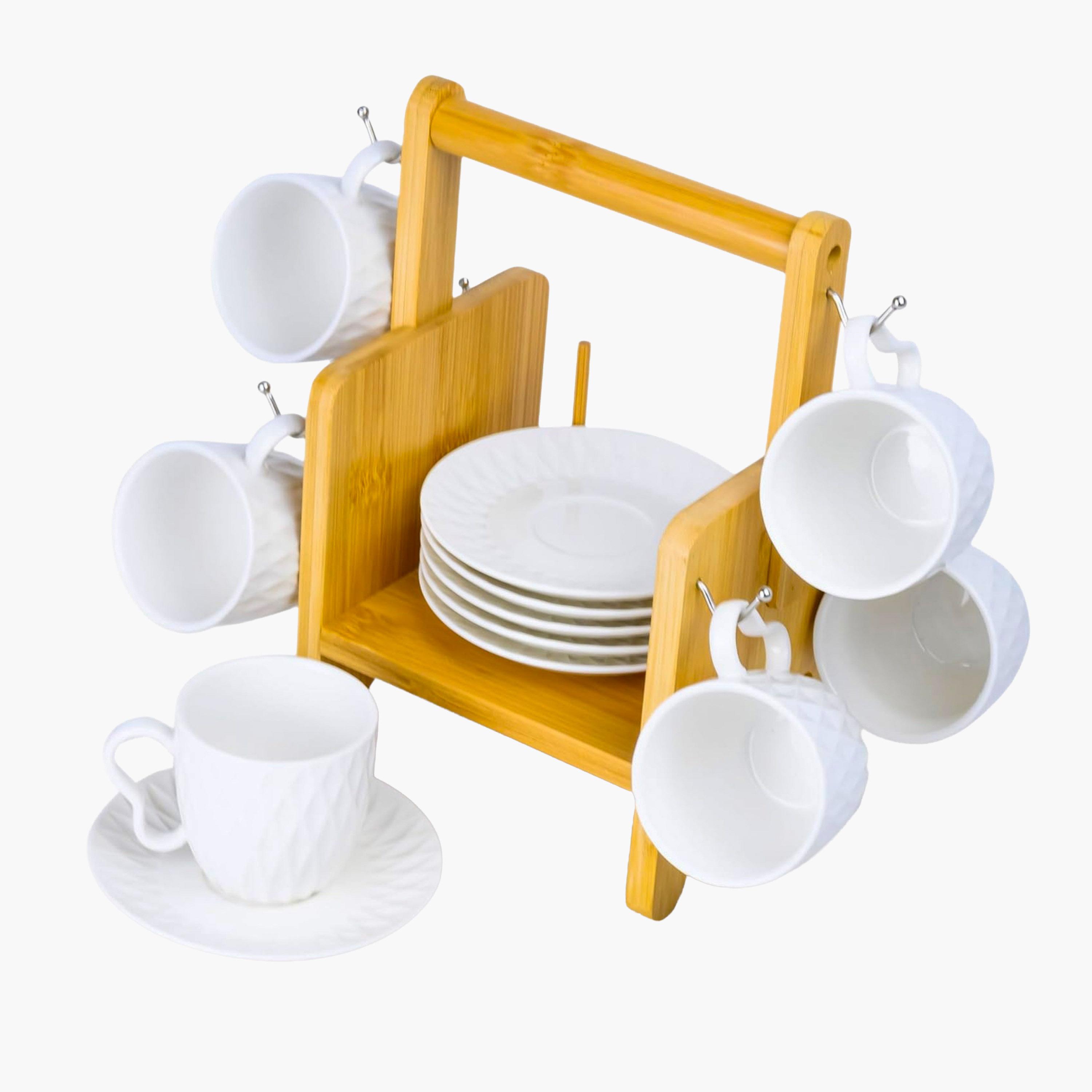 Shallow Elegant Porcelain Tea Coffee Cup Saucer Set-household-dining-teaandcoffee-teaandcoffeesets-image-4