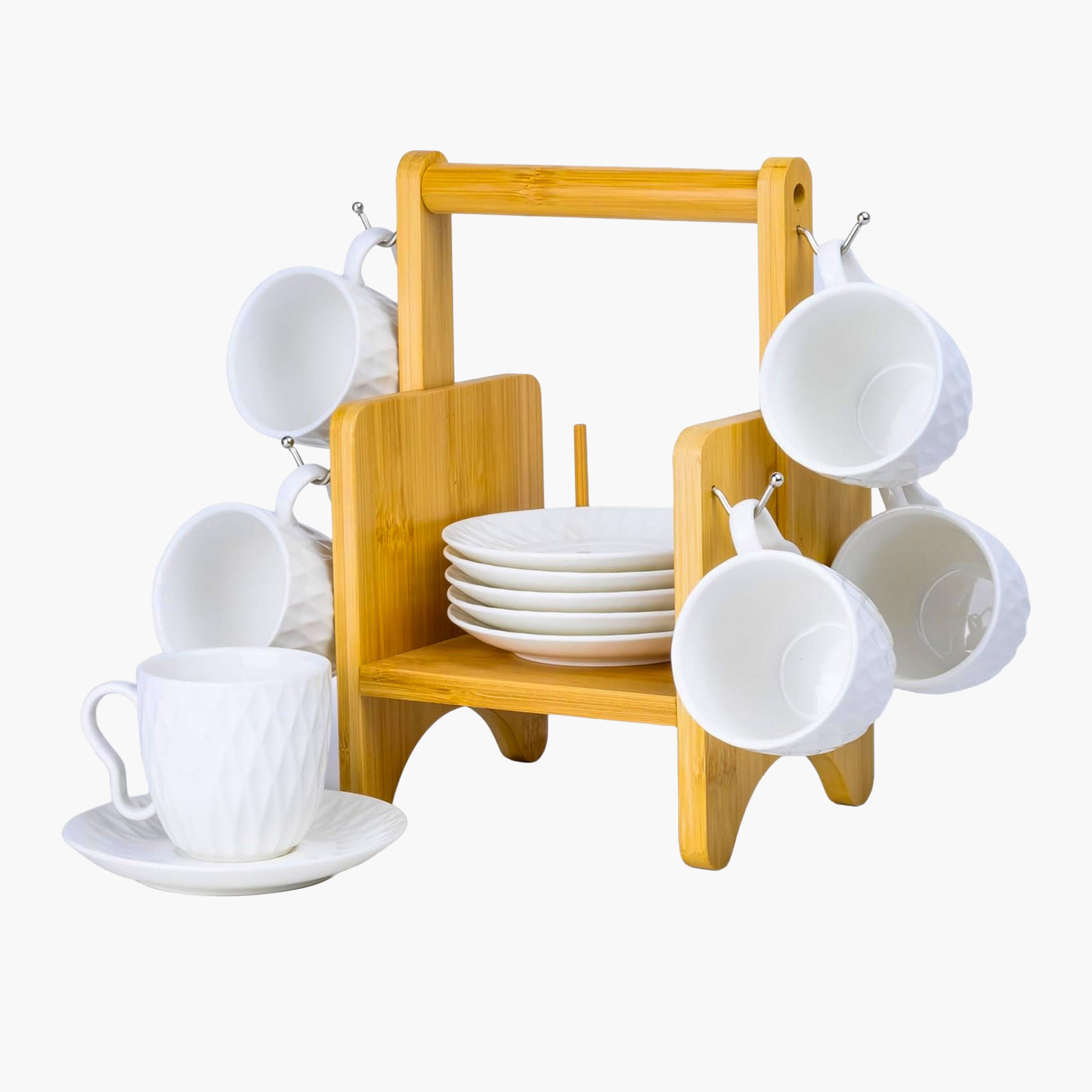 Shallow Elegant Porcelain Tea Coffee Cup Saucer Set-household-dining-teaandcoffee-teaandcoffeesets-image-5