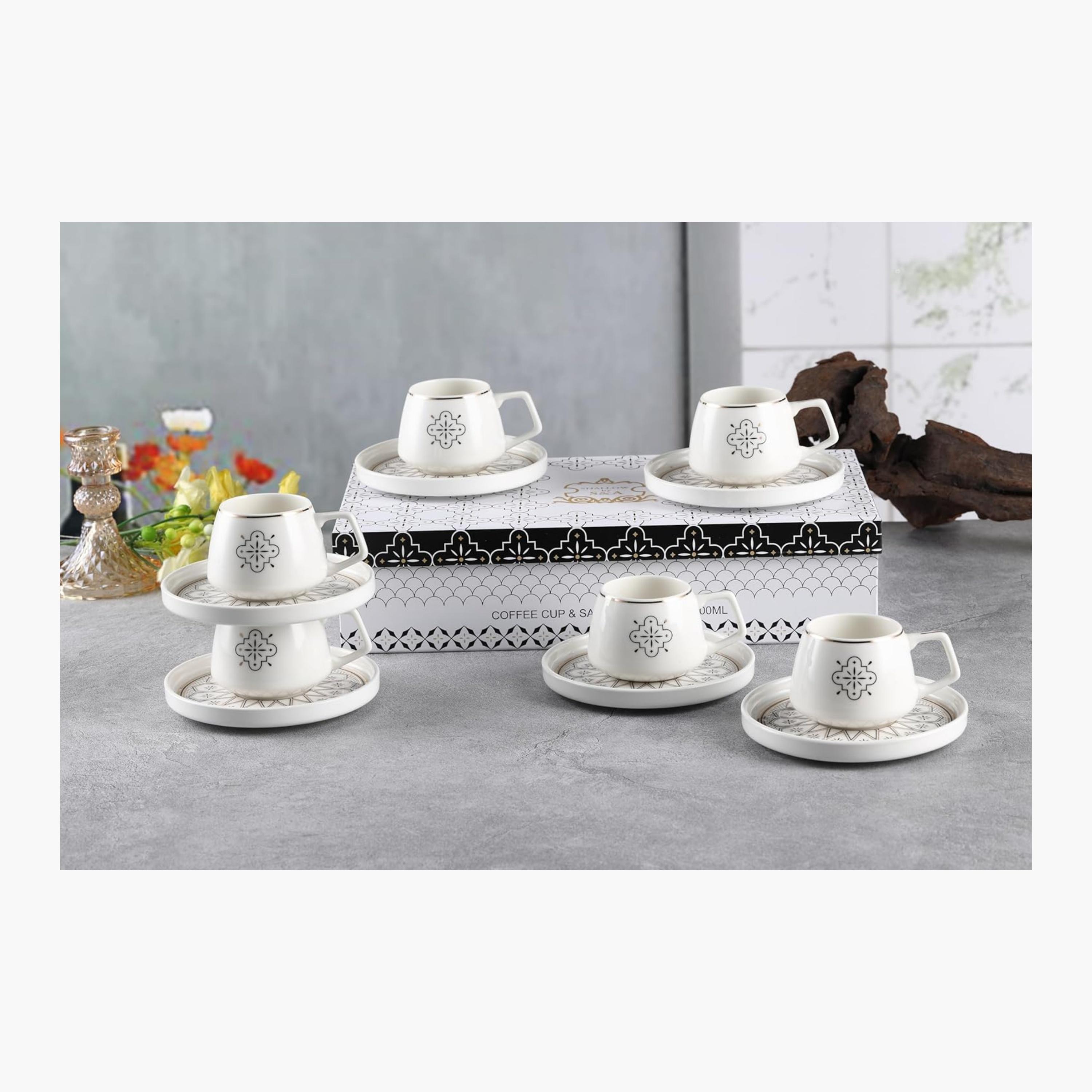 Shallow New Patterned New Bone China Coffee Set-household-dining-teaandcoffee-teaandcoffeesets-image-1