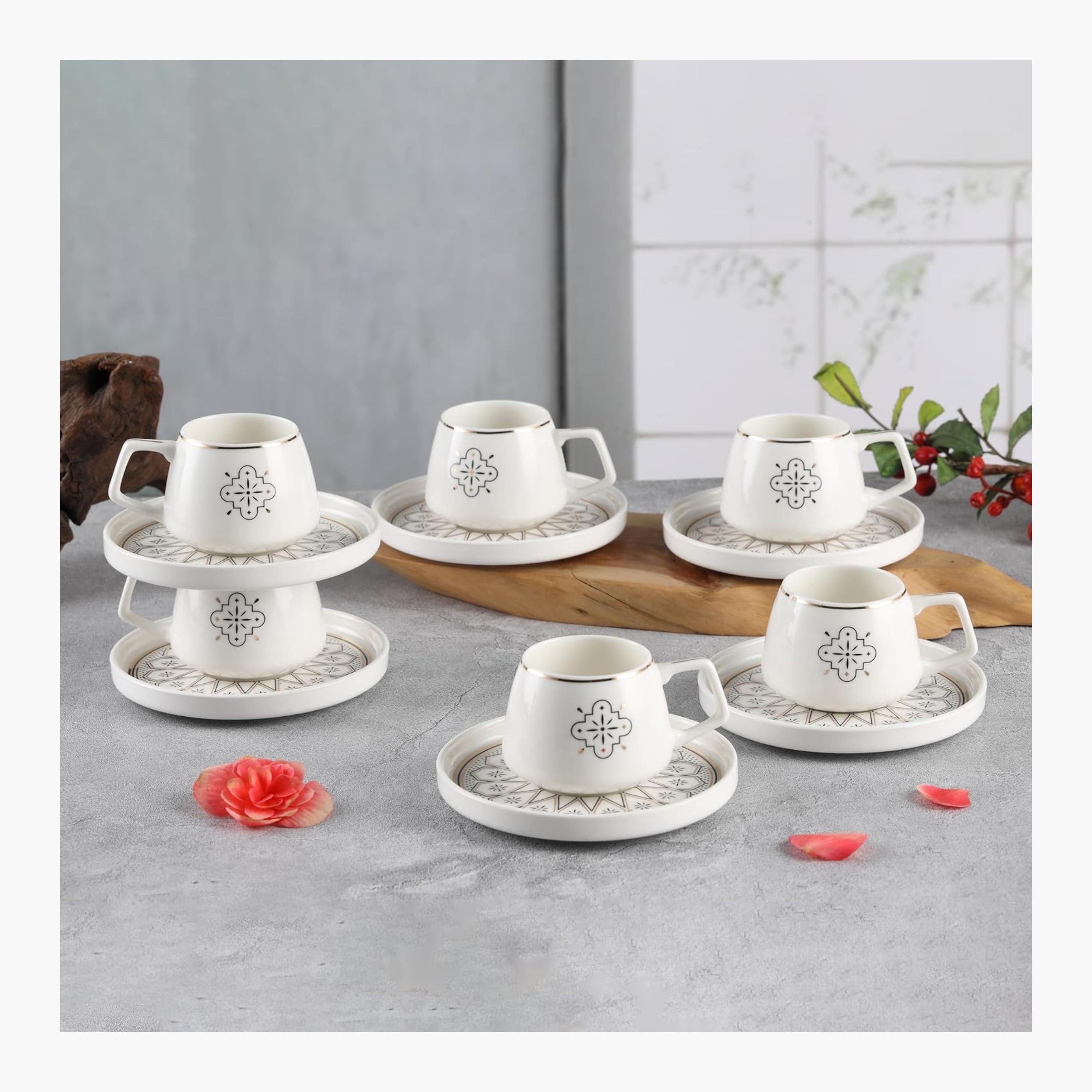 Shallow New Patterned New Bone China Coffee Set-household-dining-teaandcoffee-teaandcoffeesets-image-2