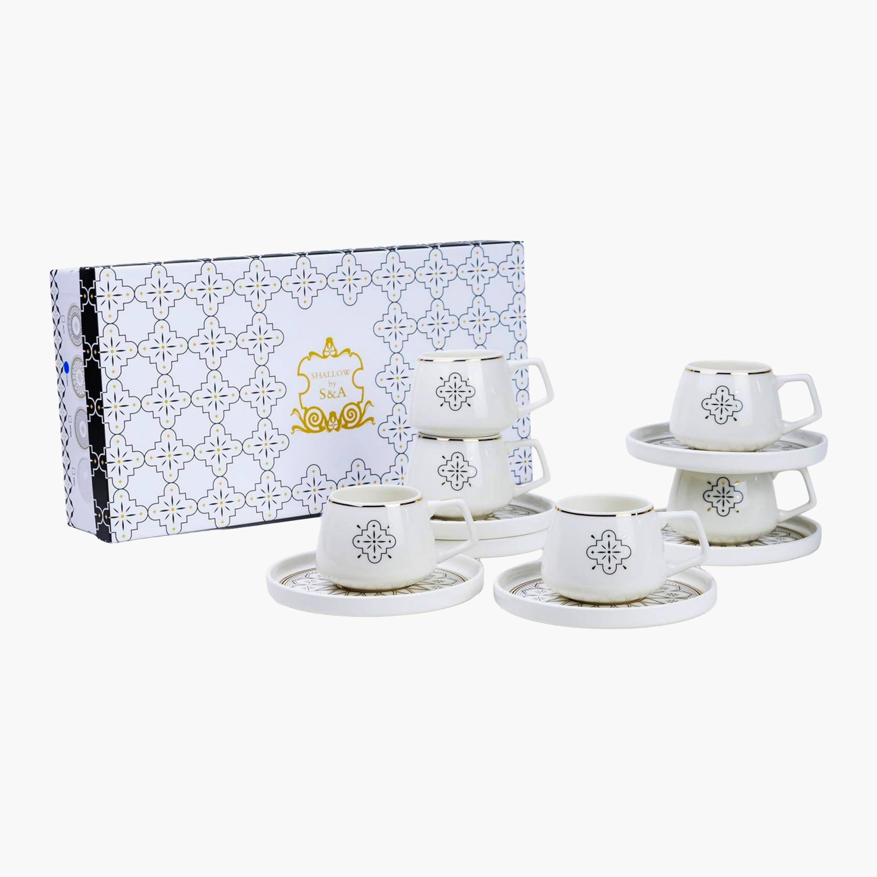 Shallow New Patterned New Bone China Coffee Set-household-dining-teaandcoffee-teaandcoffeesets-image-4