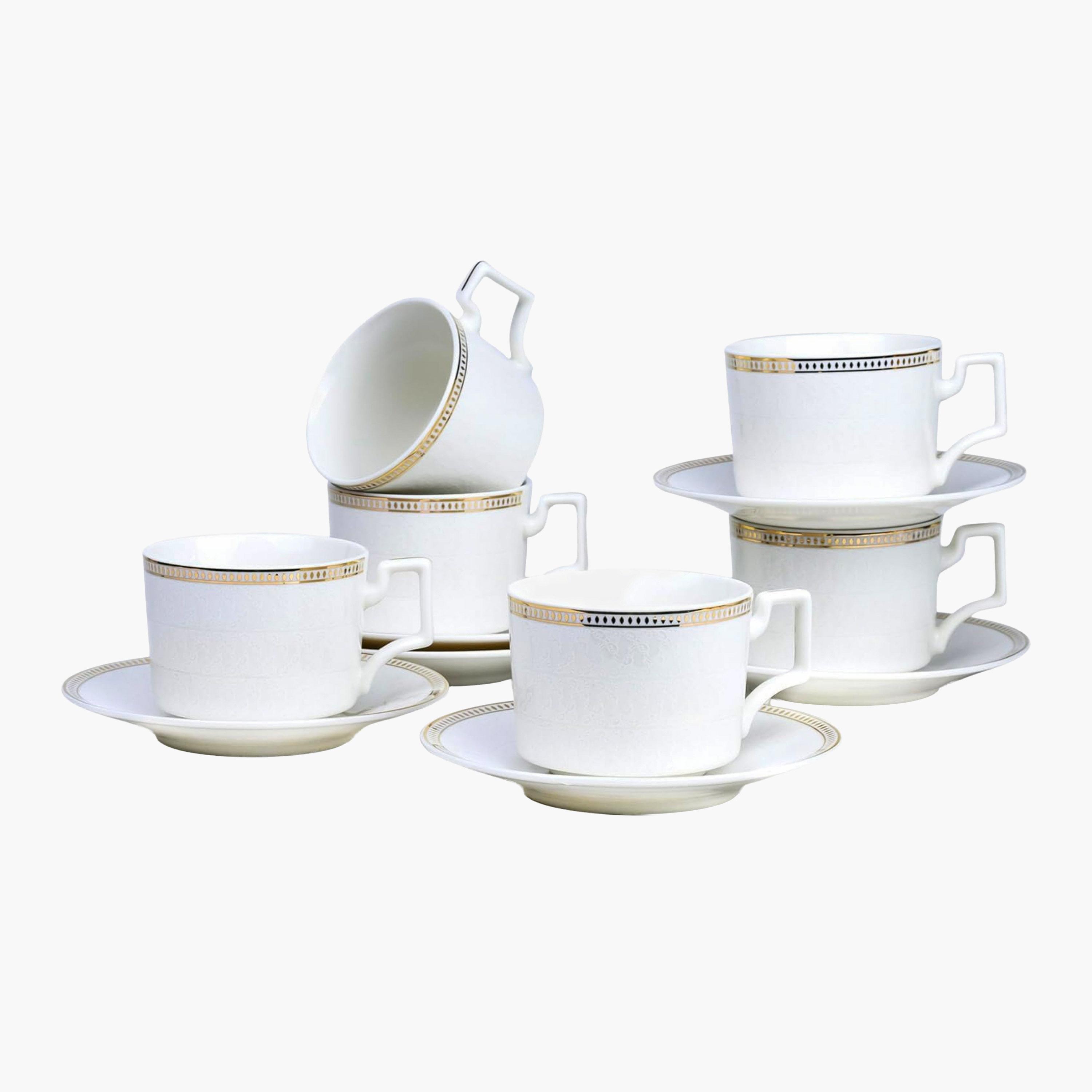 Shallow New Elegant Bone China Tea Cup Set-household-dining-teaandcoffee-teaandcoffeesets-image-1