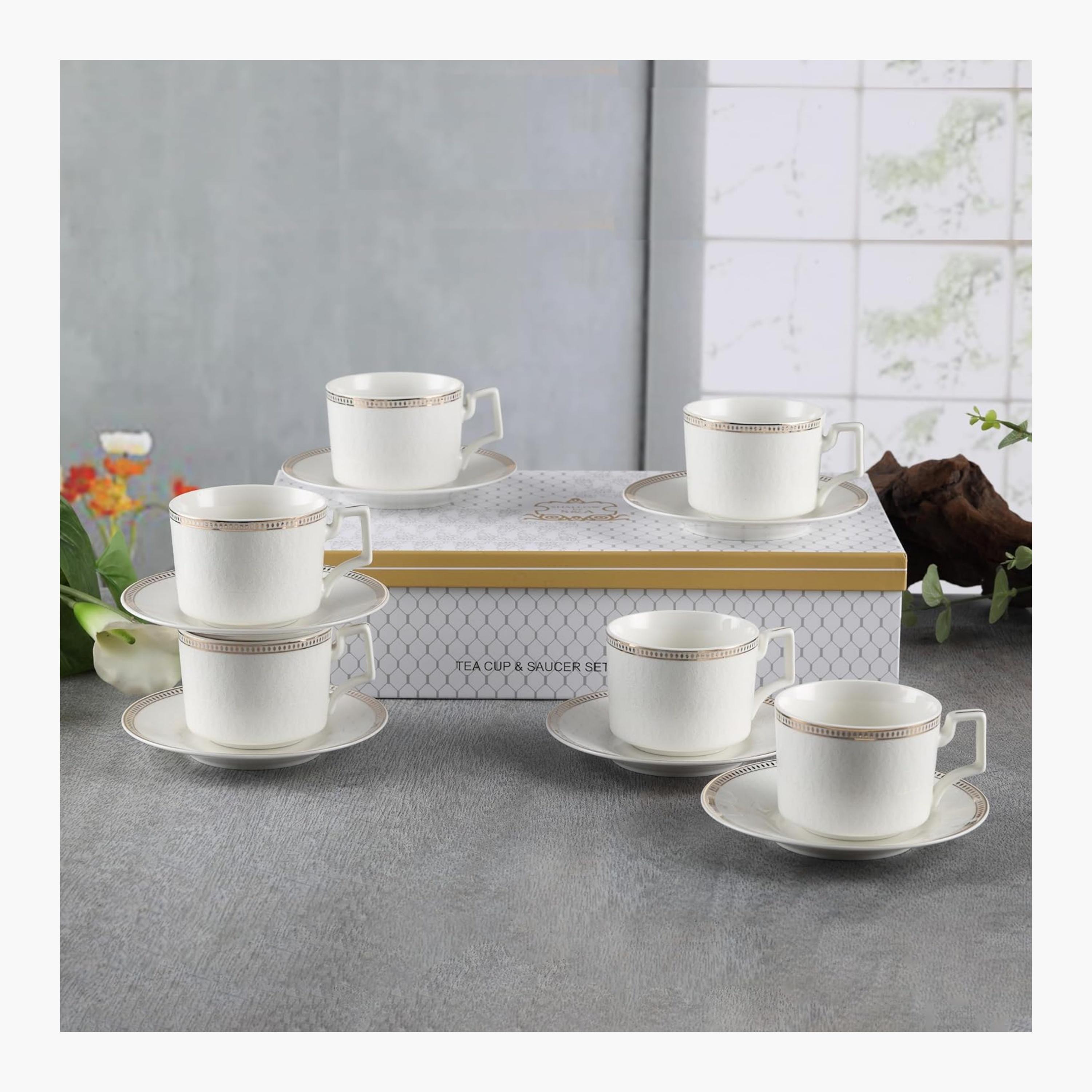 Shallow New Elegant Bone China Tea Cup Set-household-dining-teaandcoffee-teaandcoffeesets-image-6