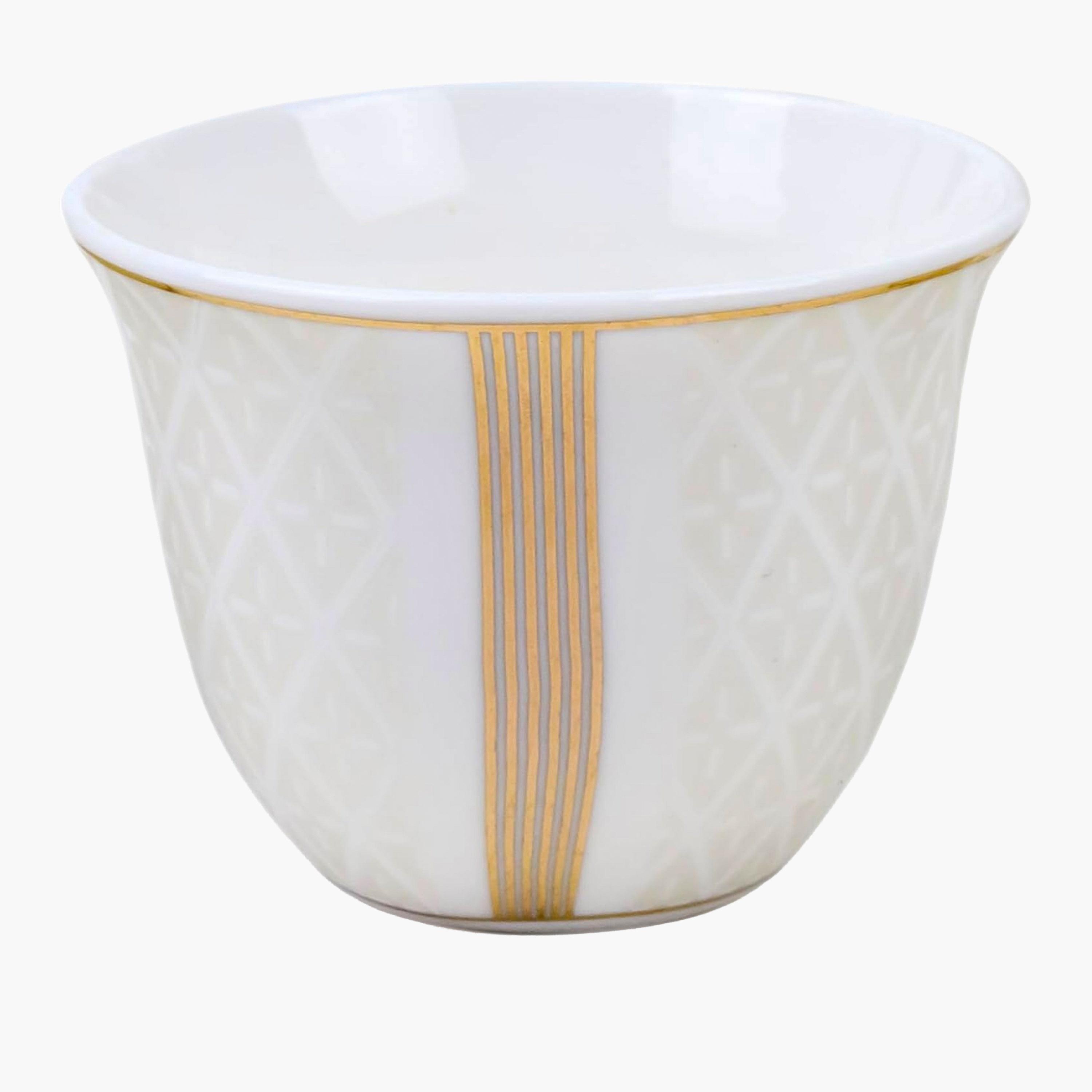 Shallow Porcelain Cawa Cup Set, 80ml, 12 Pieces-household-dining-teaandcoffee-teaandcoffeesets-image-3