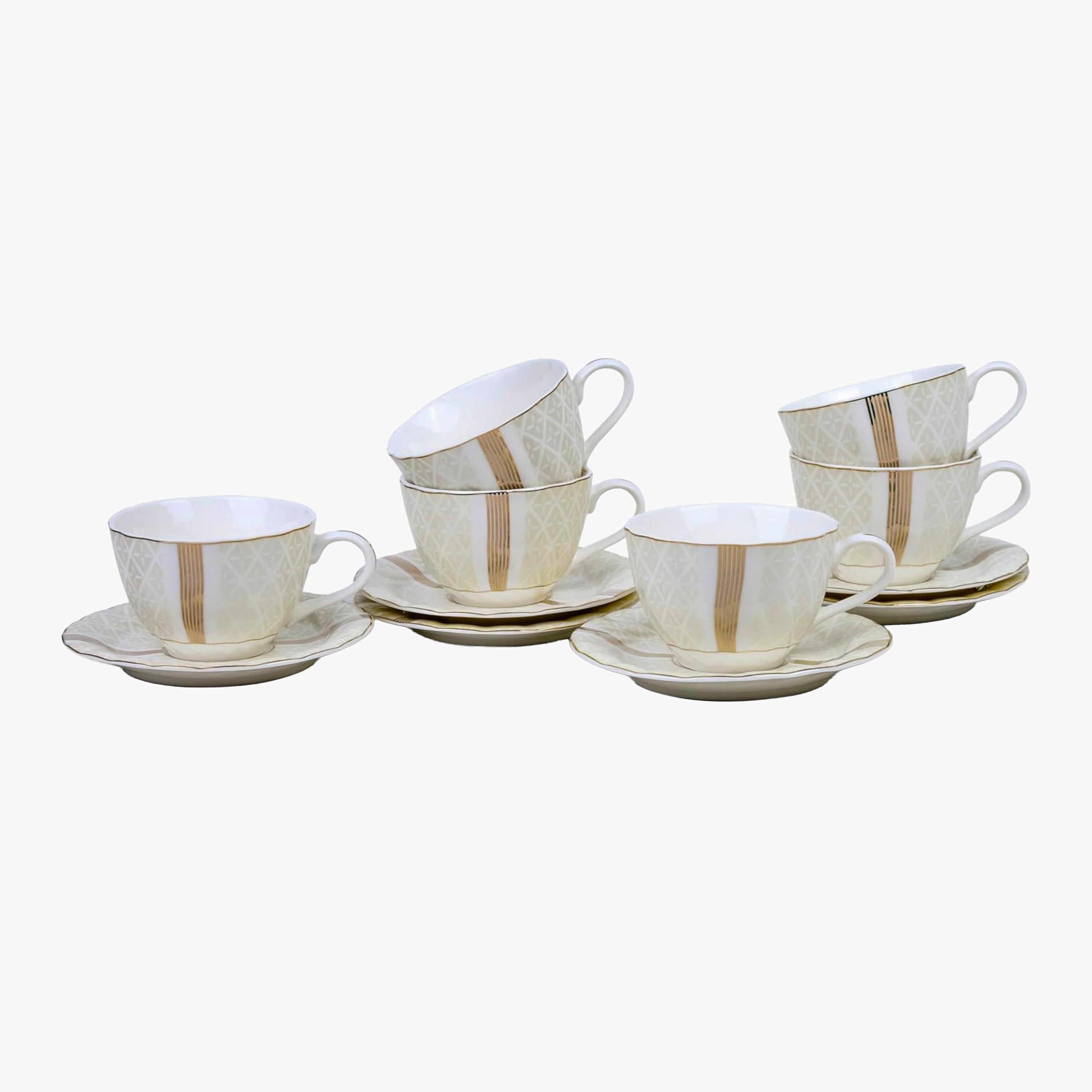 Shallow Porcelain Coffee Cup Saucer Set-household-dining-teaandcoffee-teaandcoffeesets-image-4