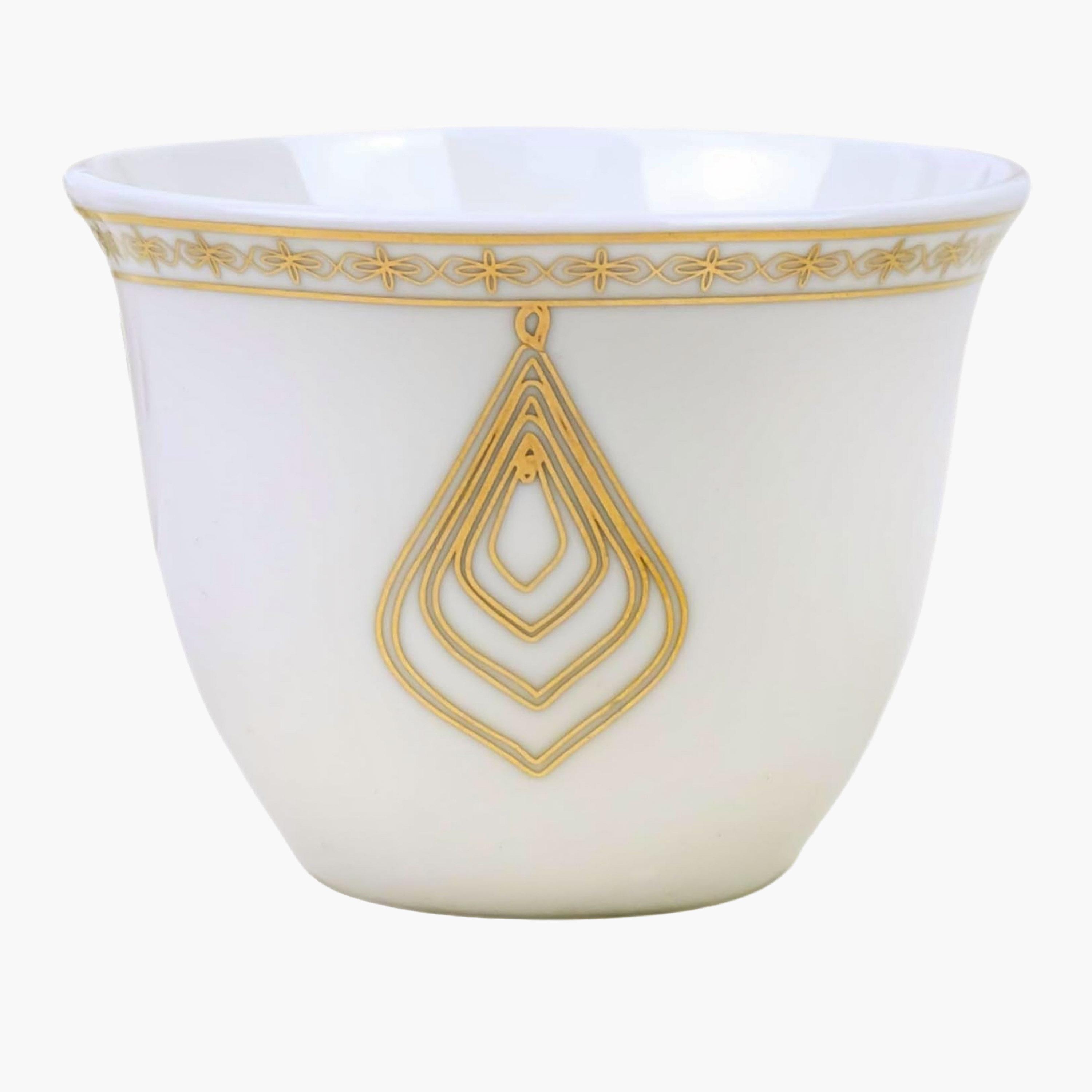 Shallow Porcelain Cawa Cup Set, 80ml-household-dining-teaandcoffee-teaandcoffeesets-image-1