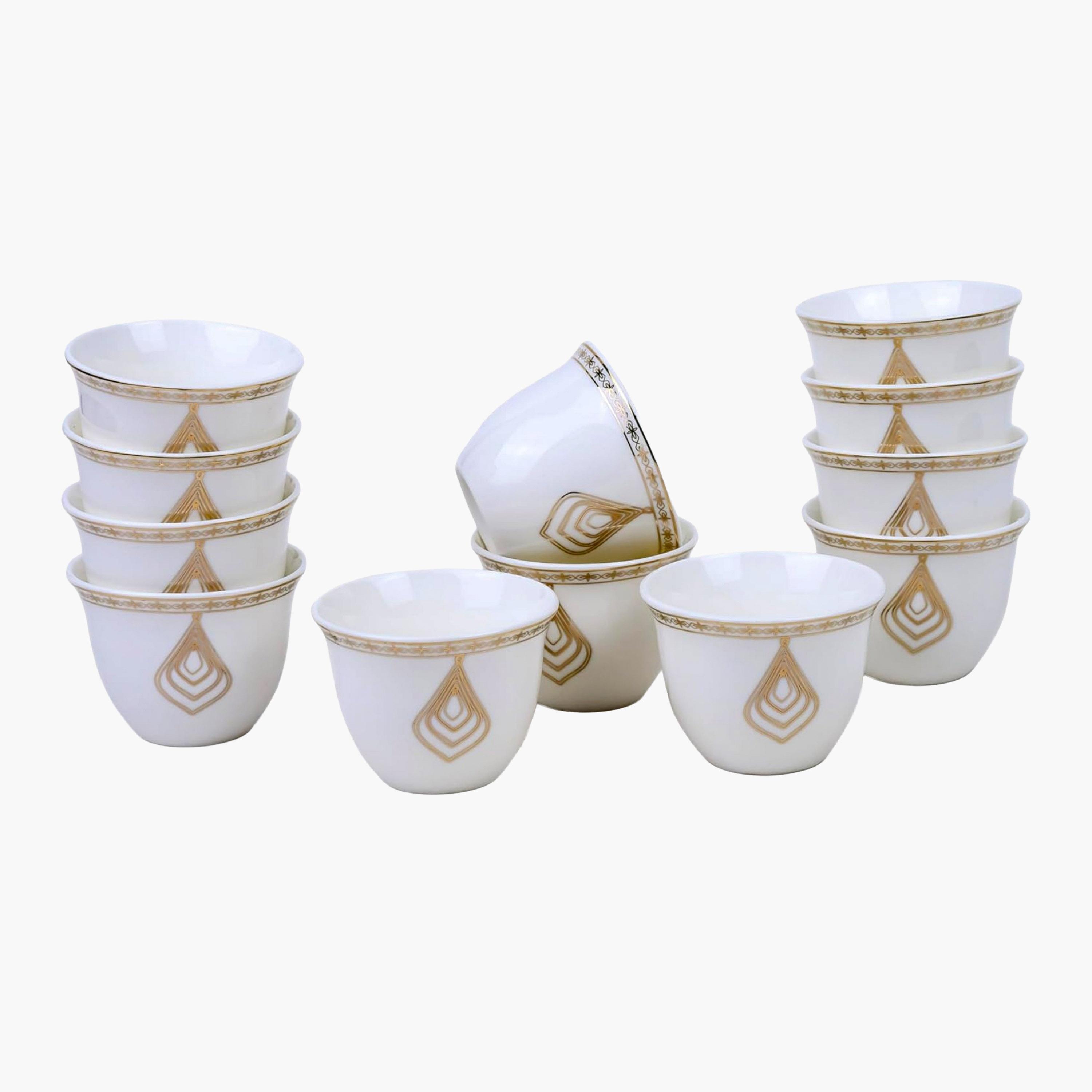 Shallow Porcelain Cawa Cup Set, 80ml-household-dining-teaandcoffee-teaandcoffeesets-image-3