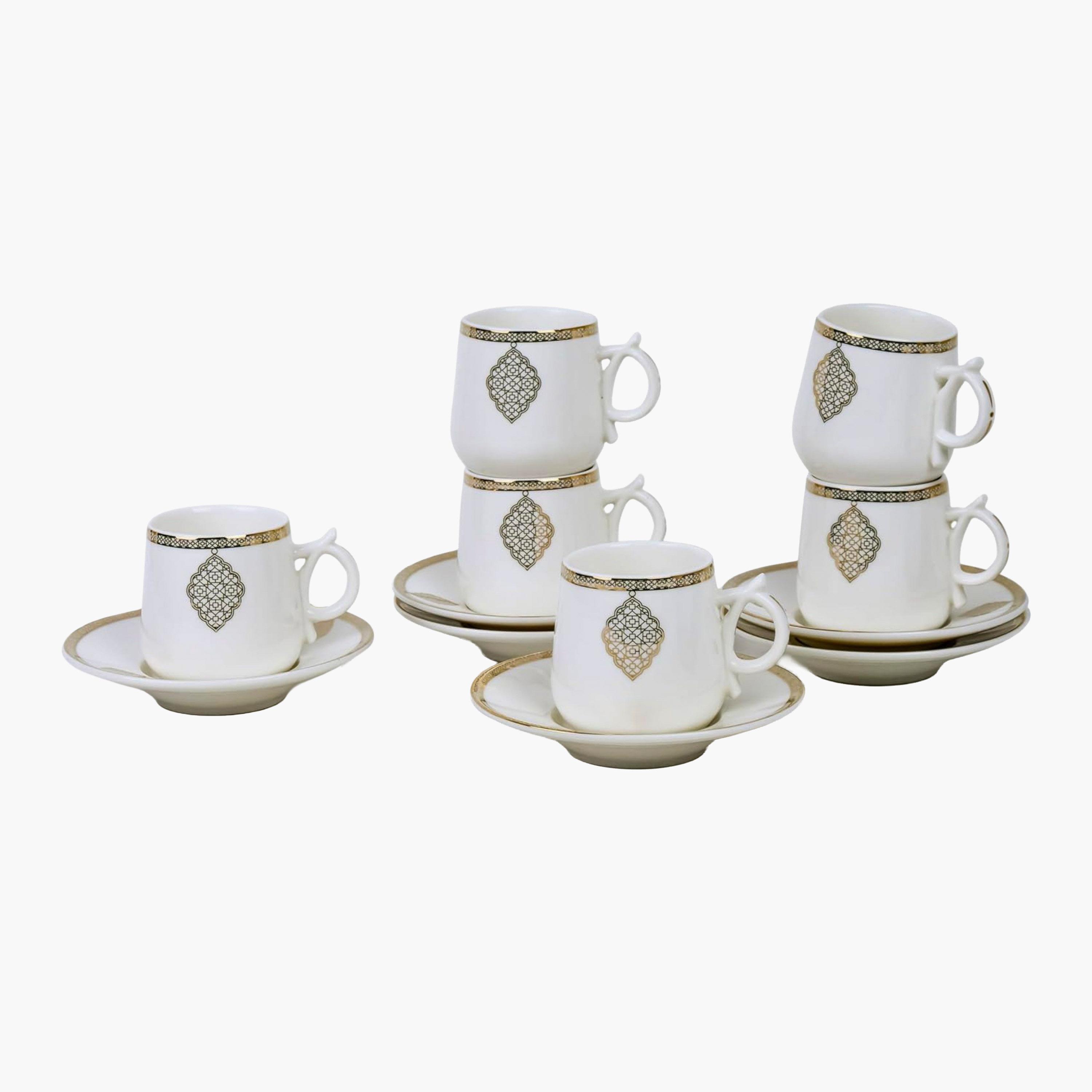 Shallow Porcelain Coffee Cup Saucer Set-household-dining-teaandcoffee-teaandcoffeesets-image-3