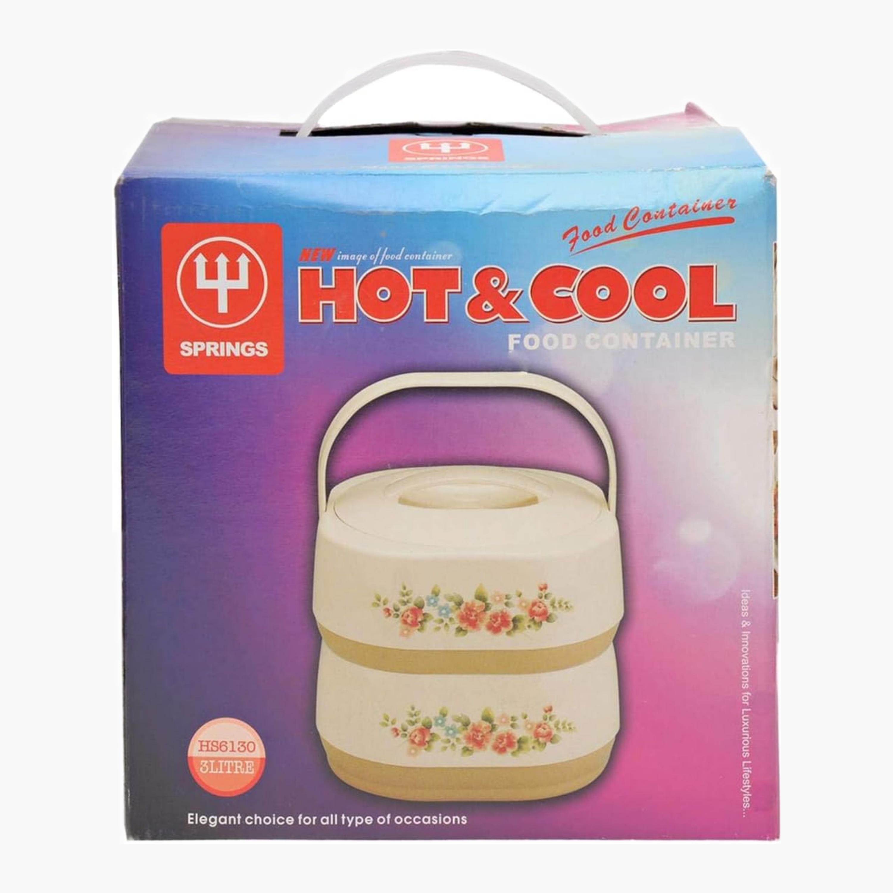 Springs Hot Cream Floral Insulated Food Container-household-kitchen-foodstorage-pantryandstorage-image-2