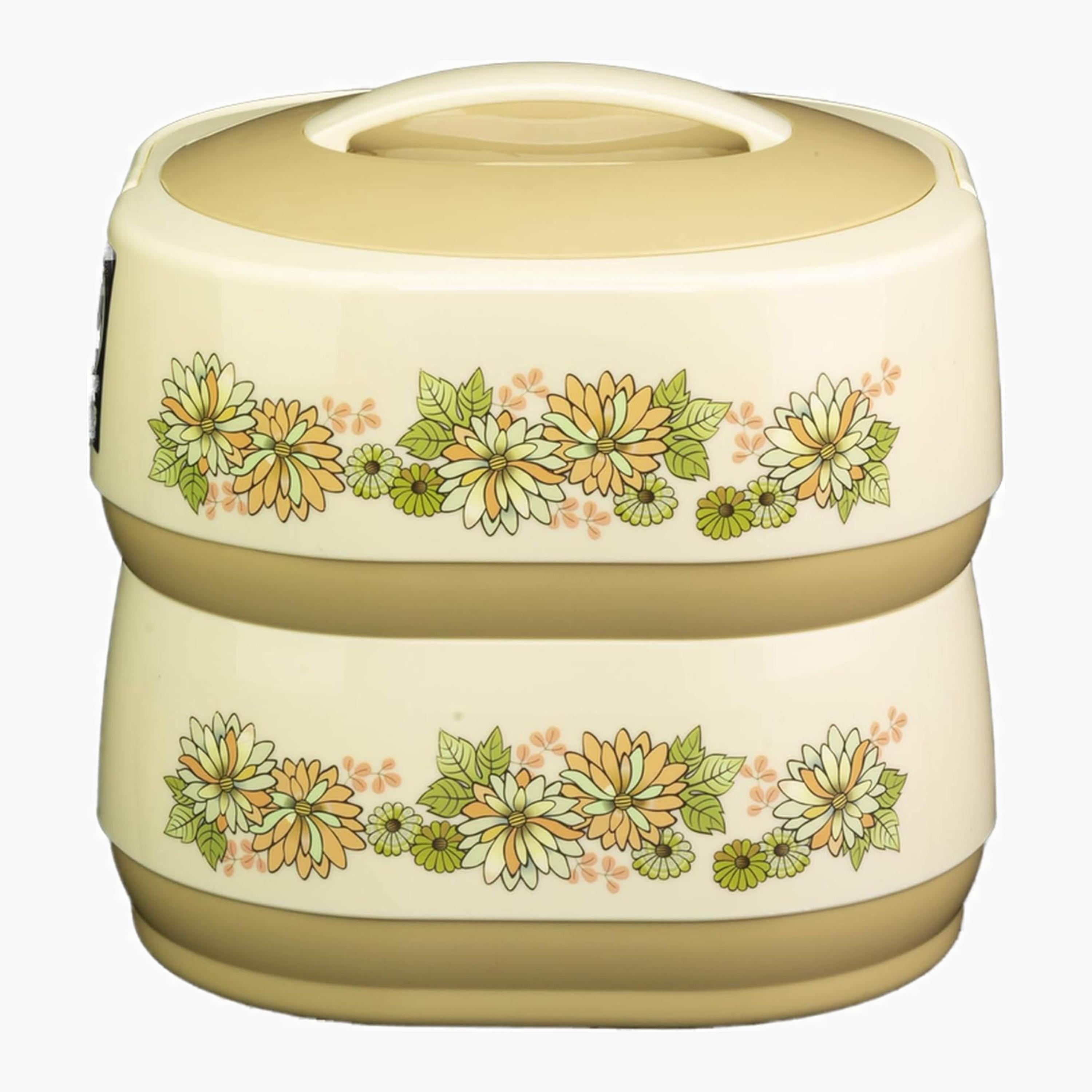 Springs Hot Cream Floral Insulated Food Container-household-kitchen-foodstorage-pantryandstorage-image-3