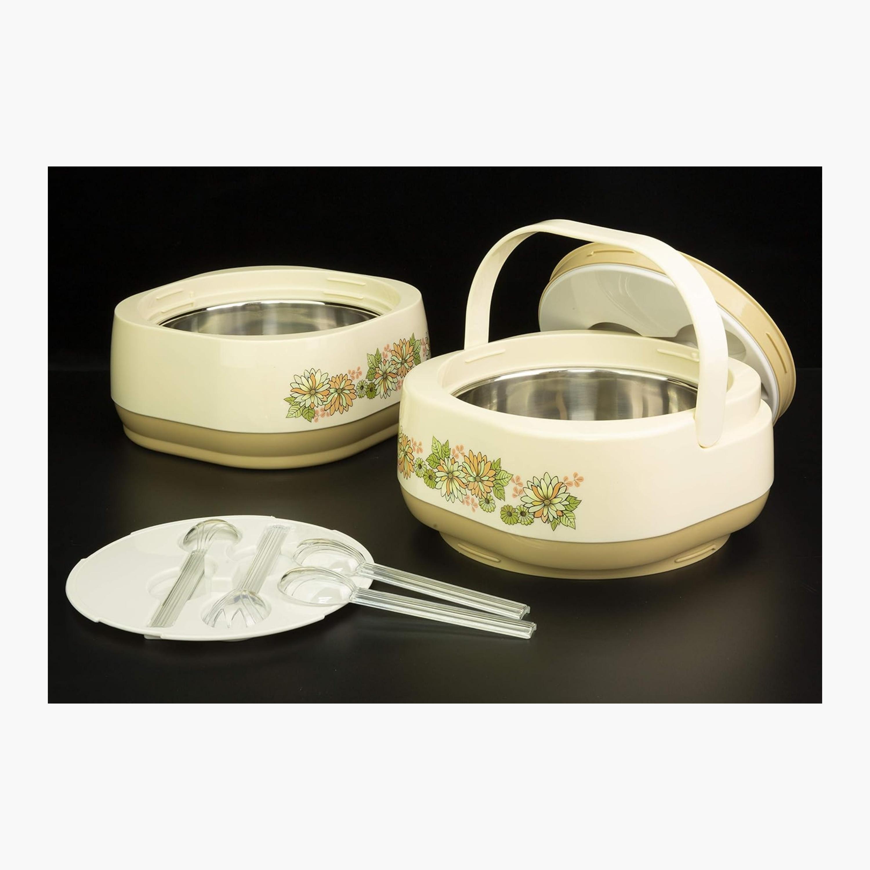 Springs Hot Cream Floral Insulated Food Container-household-kitchen-foodstorage-pantryandstorage-image-4