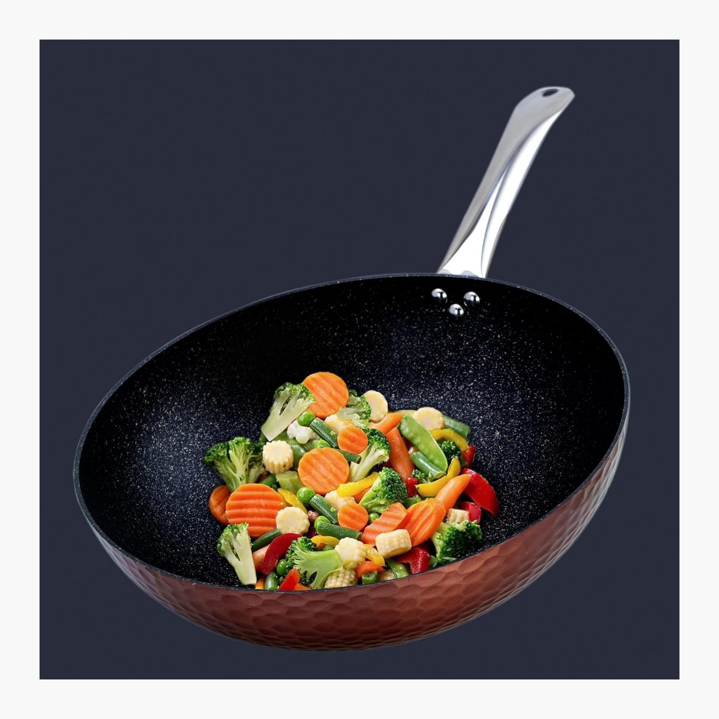 Wilson Aluminium Hammered Copper Induction Wok 32cm-household-kitchen-cookware-potsandpans-image-4