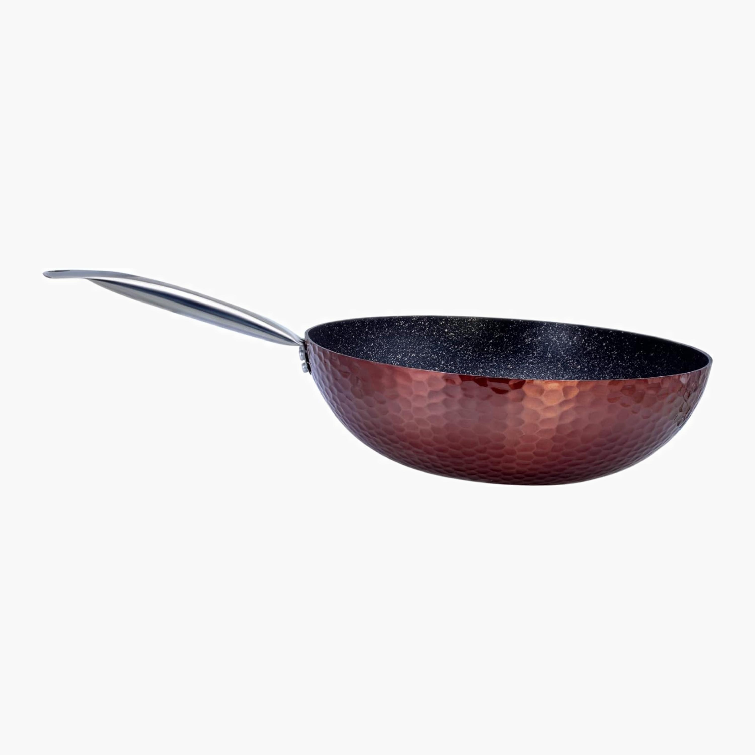 Wilson Aluminium Hammered Copper Induction Wok 32cm-household-kitchen-cookware-potsandpans-image-5