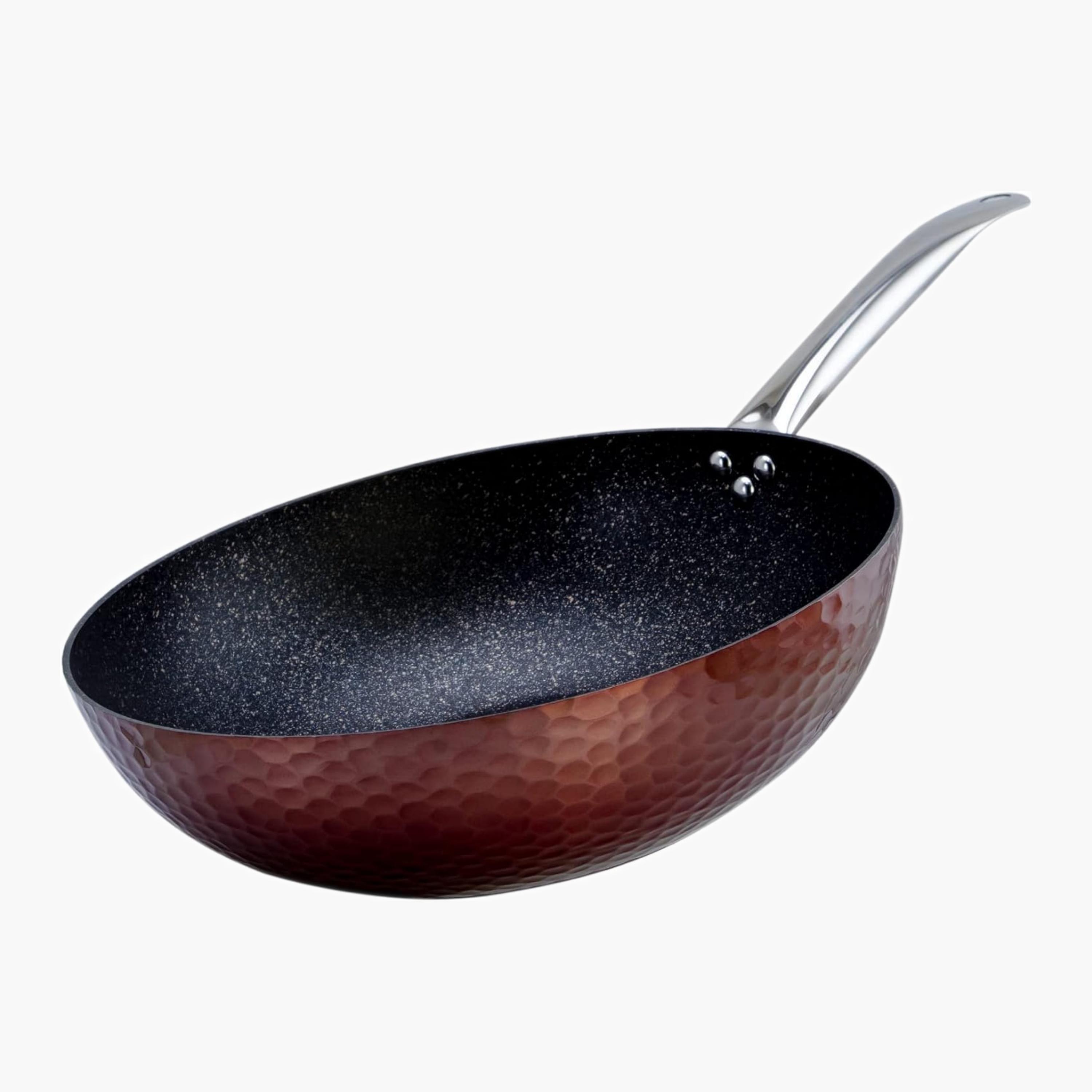 Wilson Aluminium Hammered Copper Induction Wok 32cm-household-kitchen-cookware-potsandpans-image-6