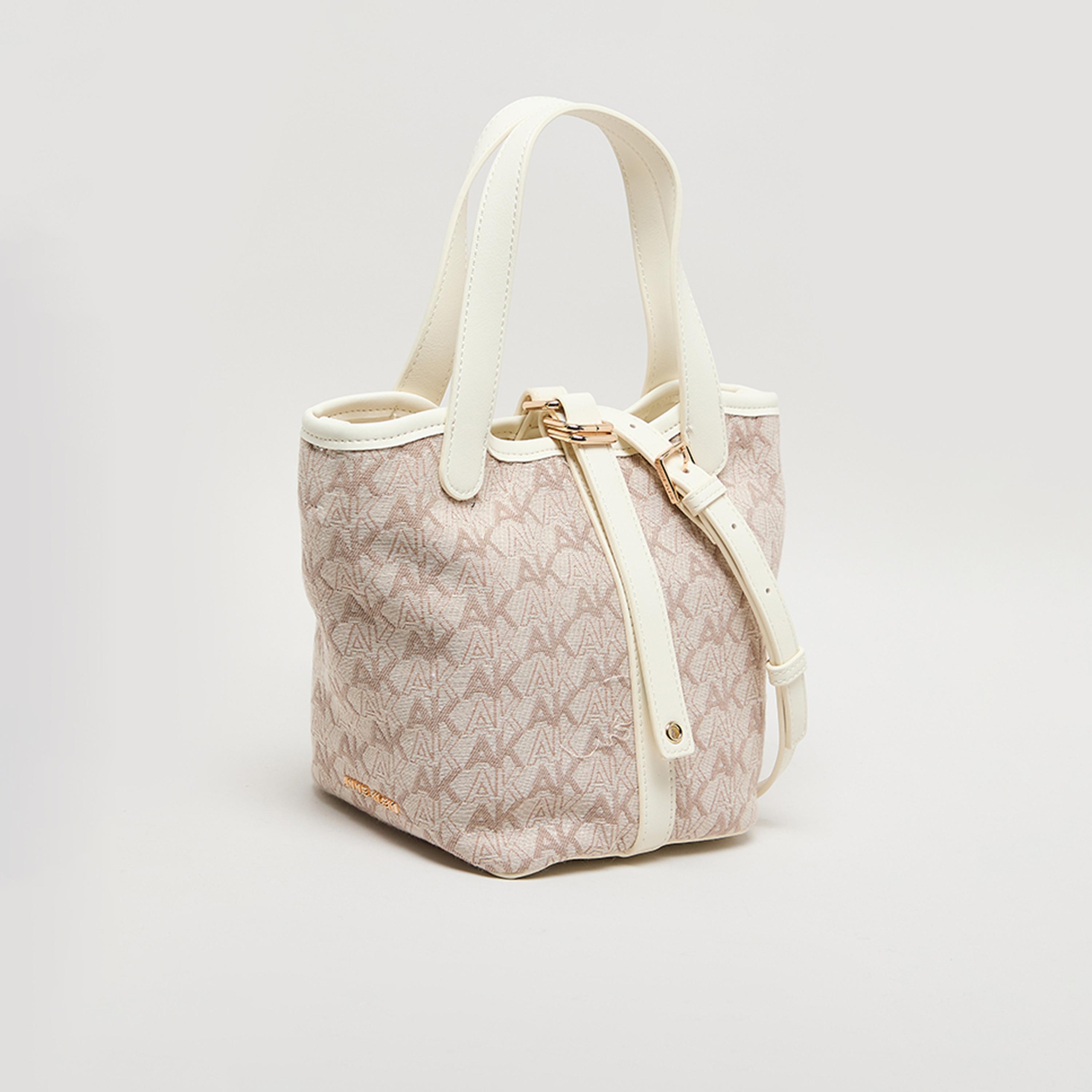 Anne Klein Monogram Top-Handle Tote Bag with Open Top-women-bagsandwallets-handbags-image-2