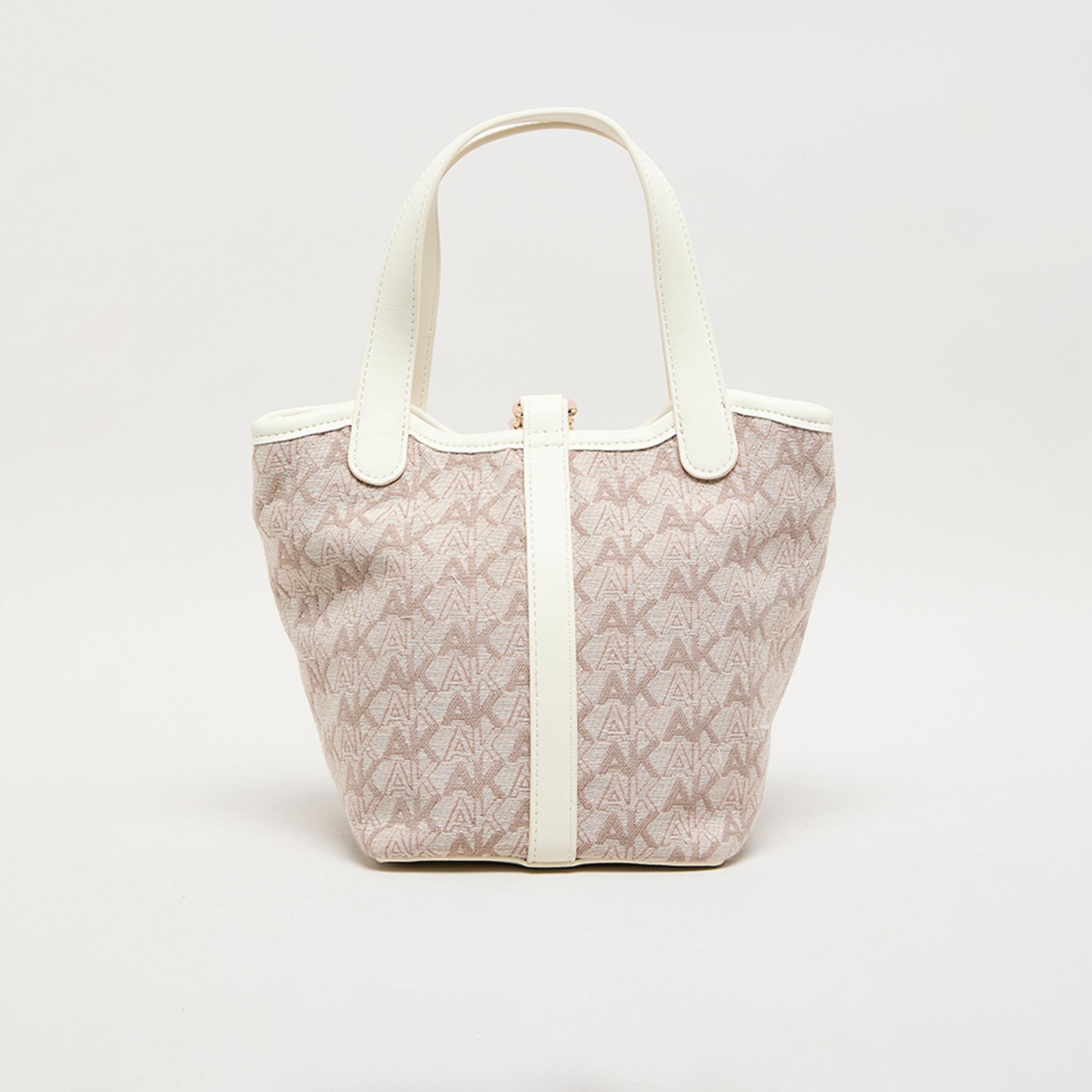 Anne Klein Monogram Top-Handle Tote Bag with Open Top-women-bagsandwallets-handbags-image-3