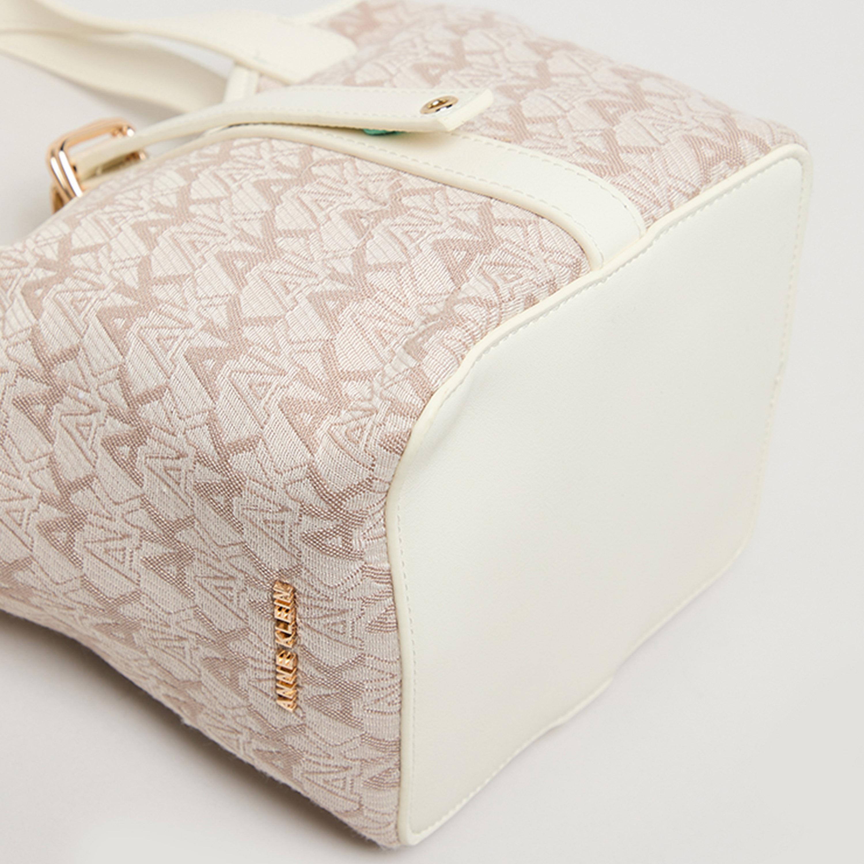 آن كلين - شنطة يد بمقبض علوي مزينة بشعار مونوجرام وفتحة علوية-women-bagsandwallets-handbags-image-6