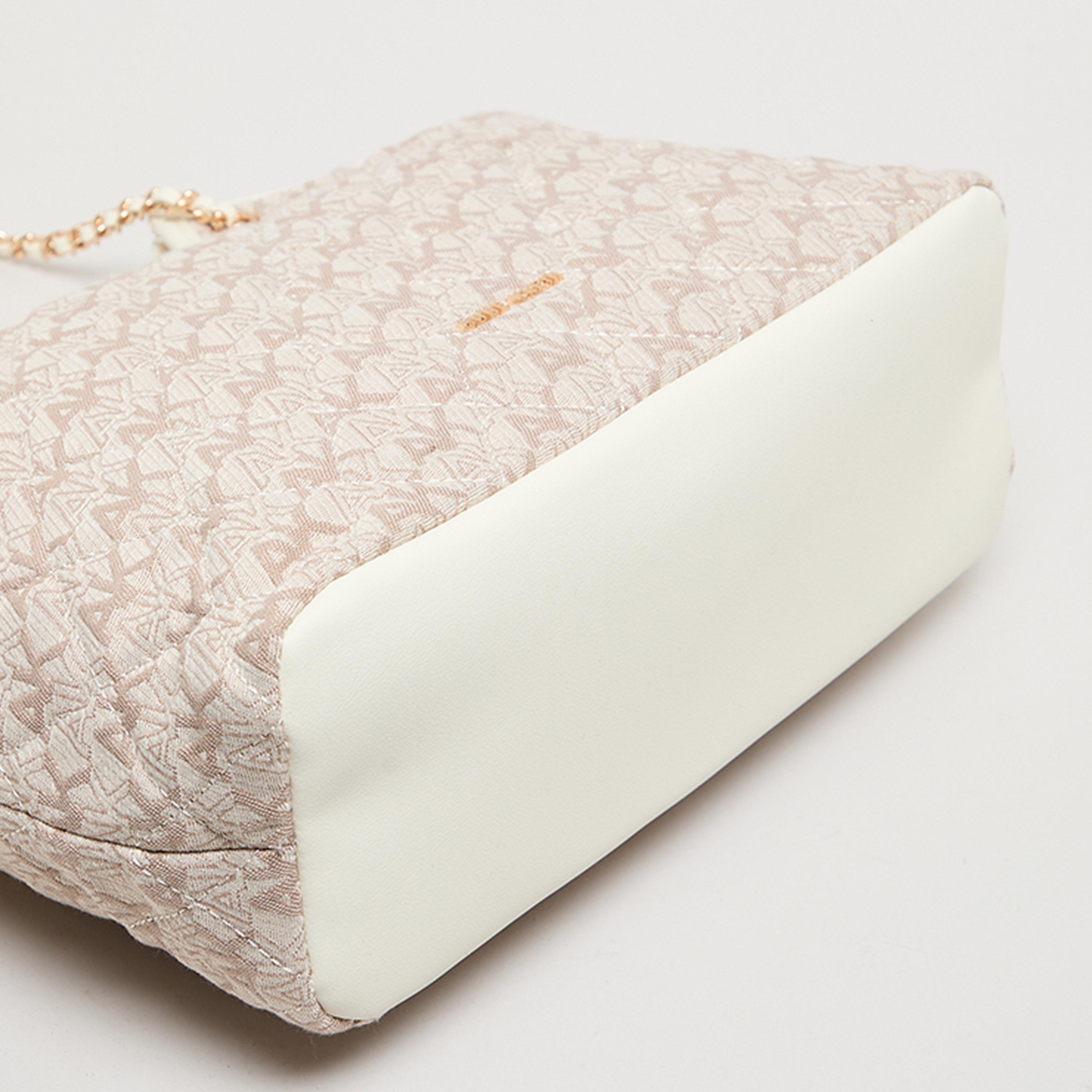 آن كلين - شنطة كتف بمقبضين وشعار مونوجرام، مفتوحة من الأعلى، وحزام سلسلة.-women-bagsandwallets-handbags-image-6