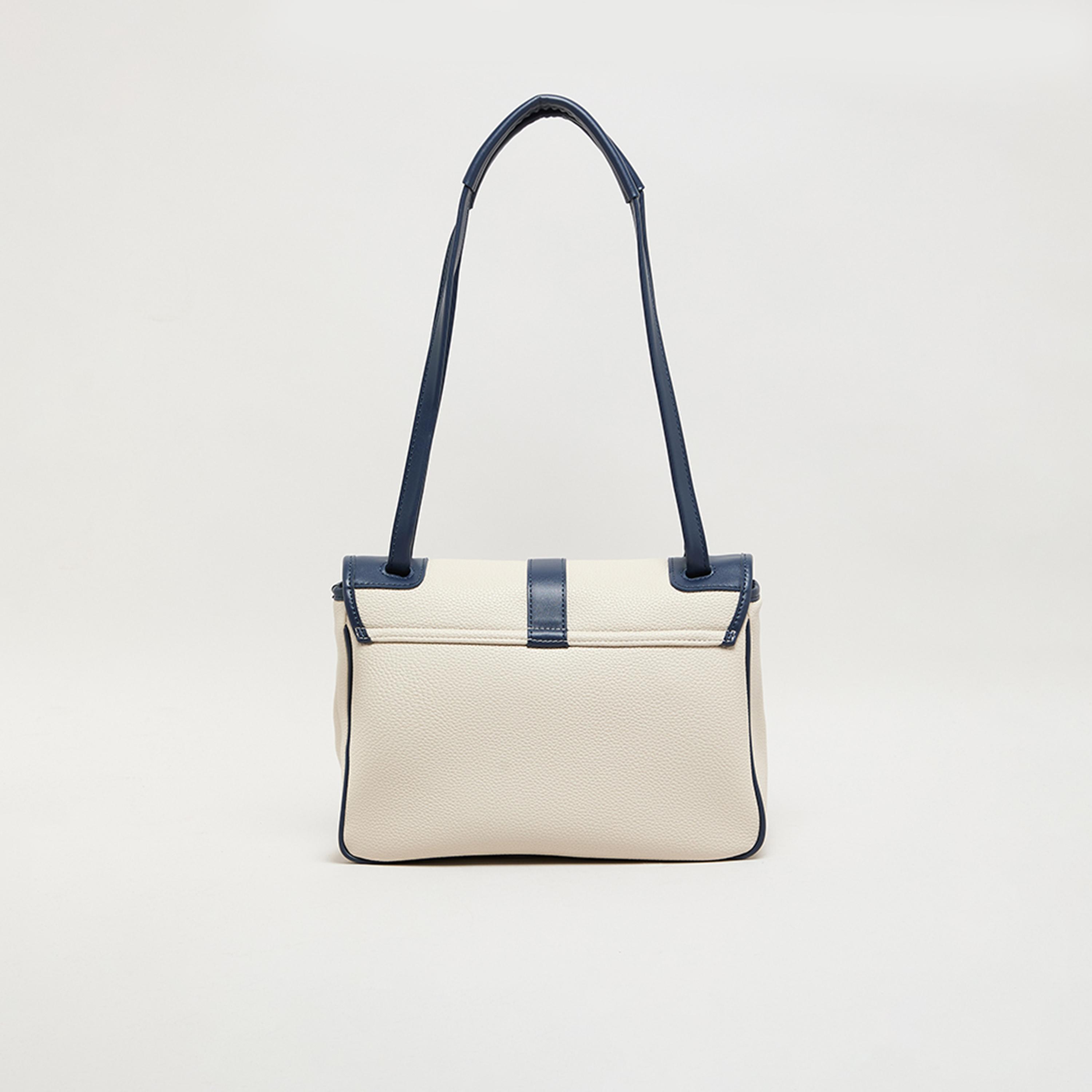 Anne Klein Color Block Top-Handle Shoulder Bag with Twist Lock-women-bagsandwallets-handbags-image-3