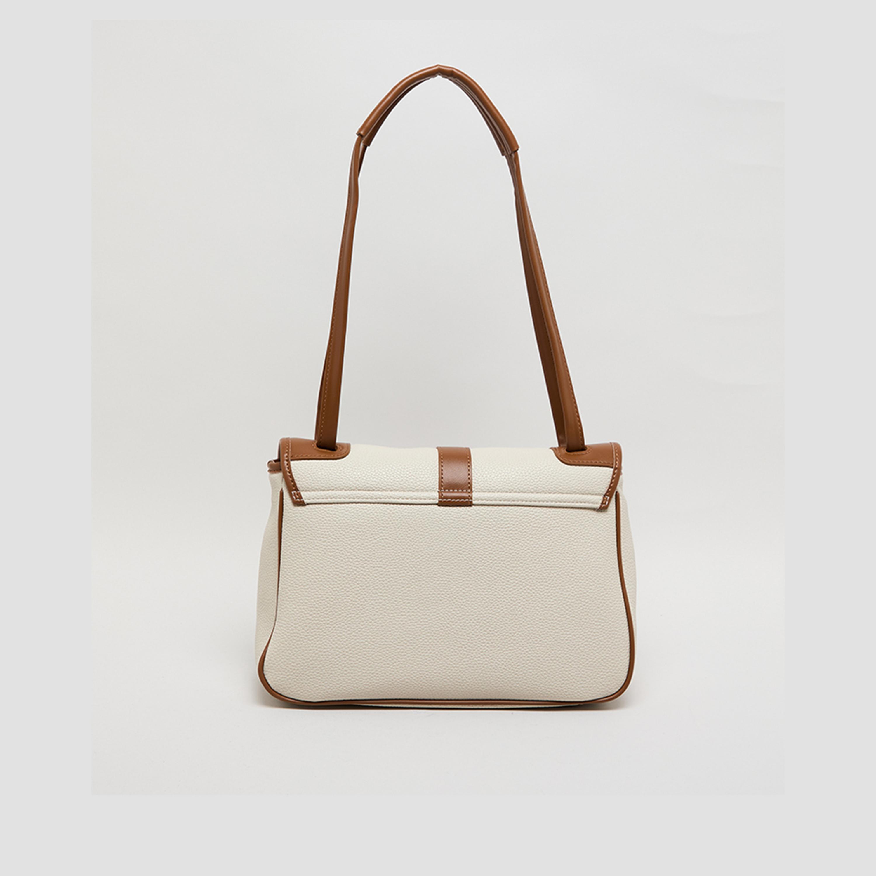 آن كلين - شنطة كتف بمقبض علوي وقفل دوار، بتصميم كتل الألوان-women-bagsandwallets-handbags-image-3