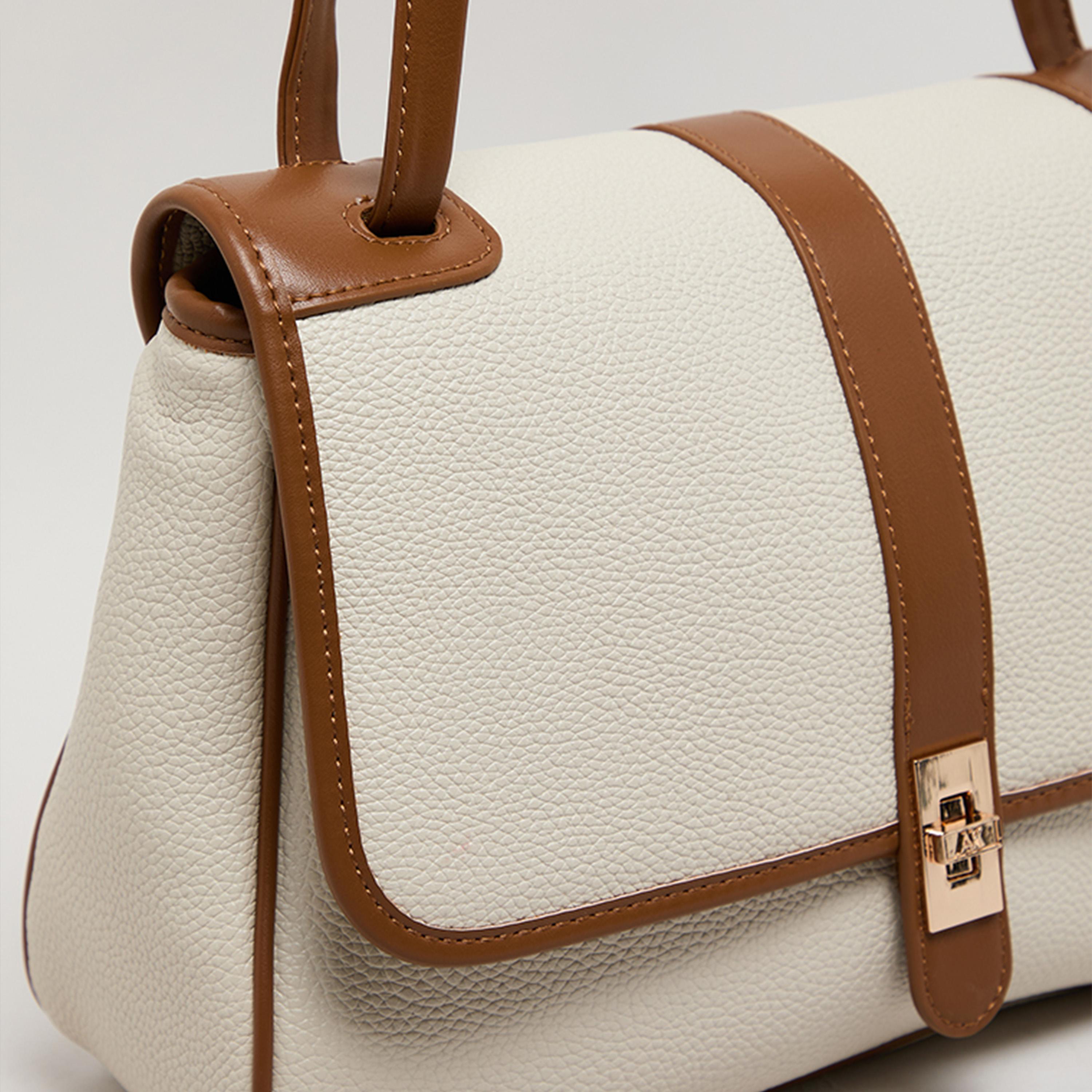 آن كلين - شنطة كتف بمقبض علوي وقفل دوار، بتصميم كتل الألوان-women-bagsandwallets-handbags-image-4