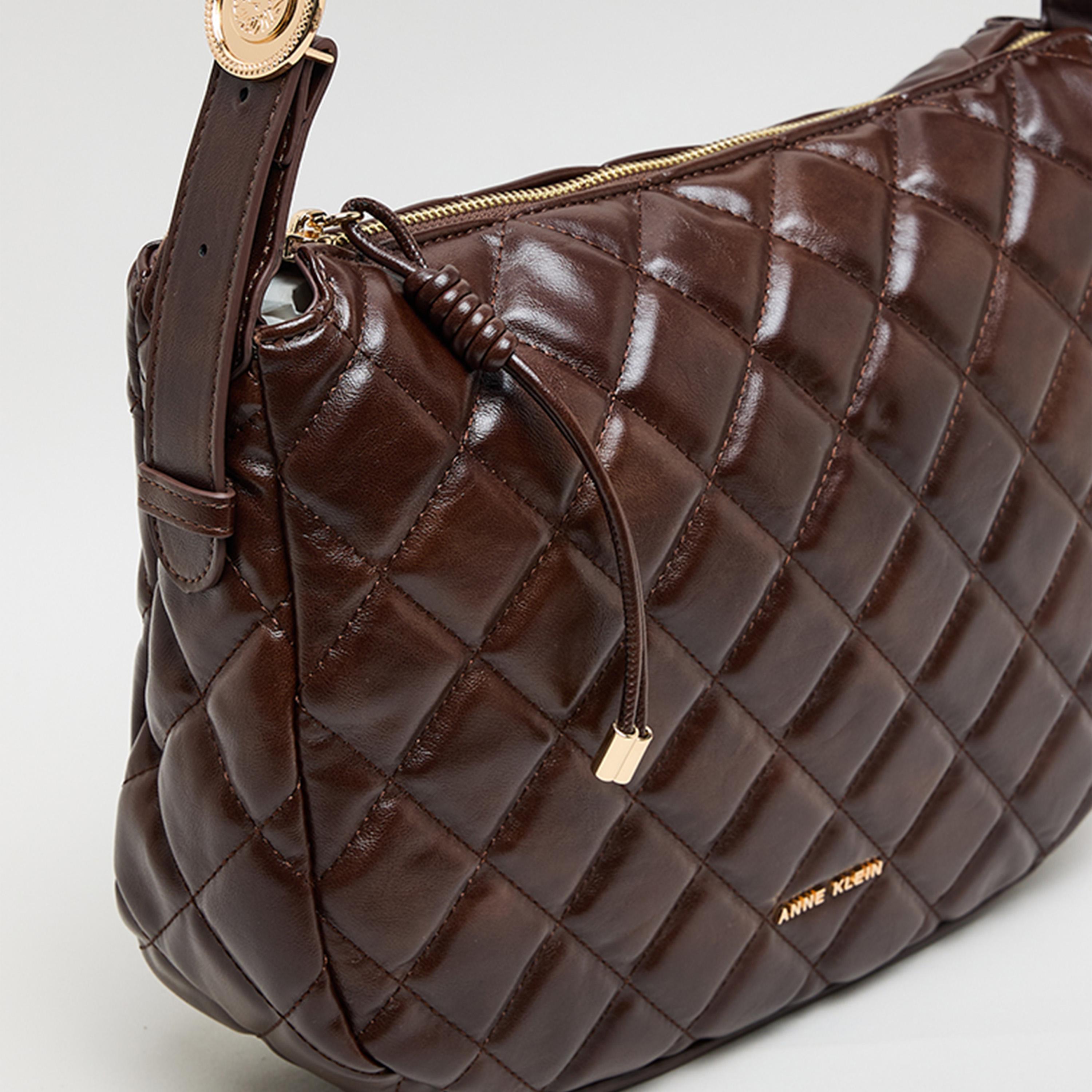 Anne Klein Quilted Crossbody Bag with Zipper and Adjustable Strap-women-bagsandwallets-handbags-image-4