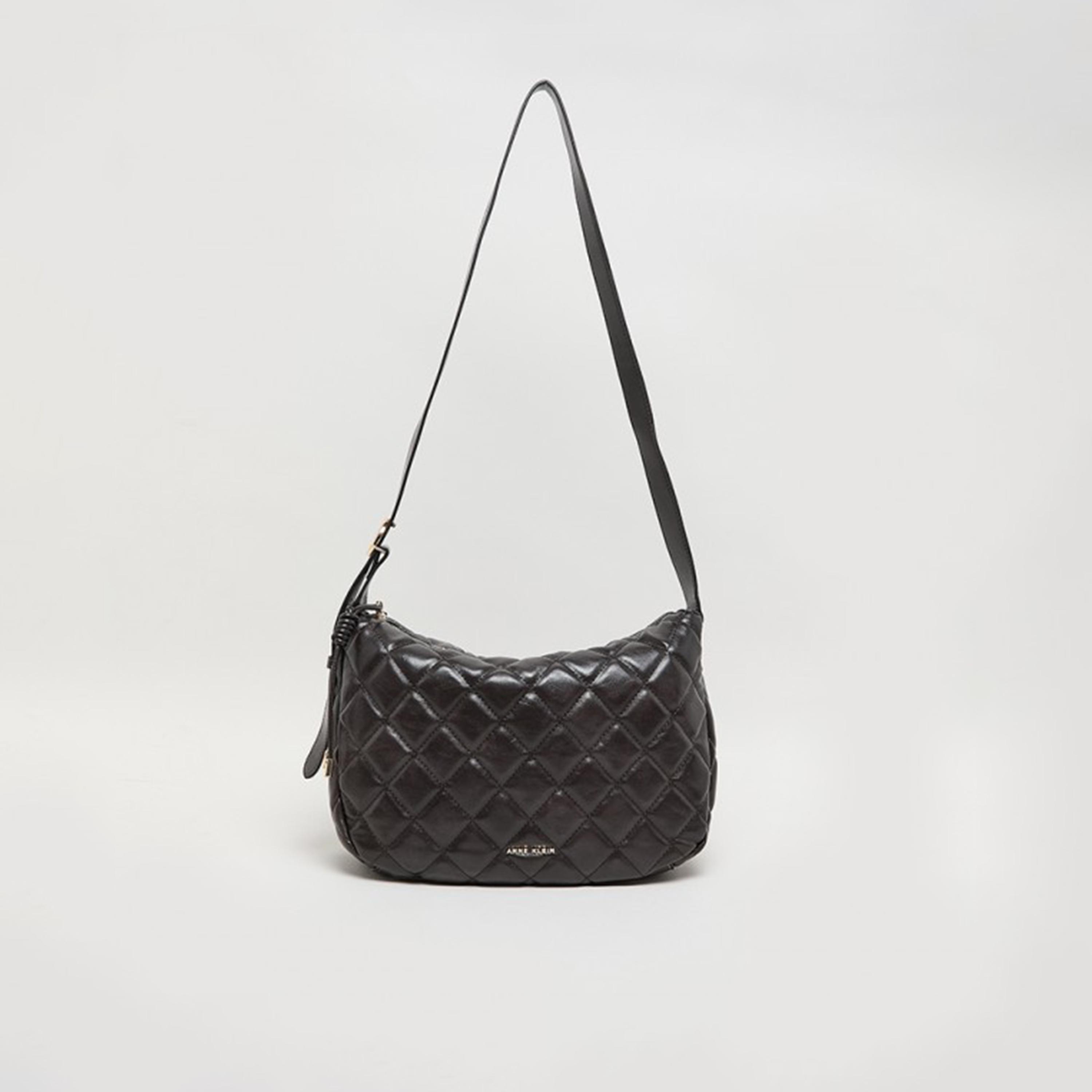 Anne Klein Quilted Crossbody Bag with Zipper and Adjustable Strap-women-bagsandwallets-handbags-image-1