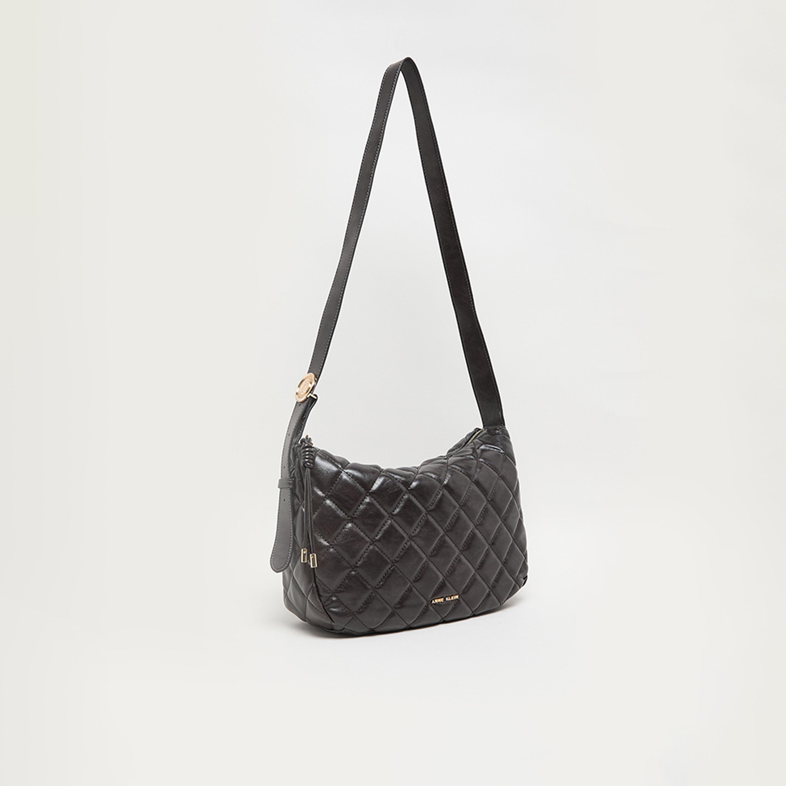 Anne Klein Quilted Crossbody Bag with Zipper and Adjustable Strap-women-bagsandwallets-handbags-image-2
