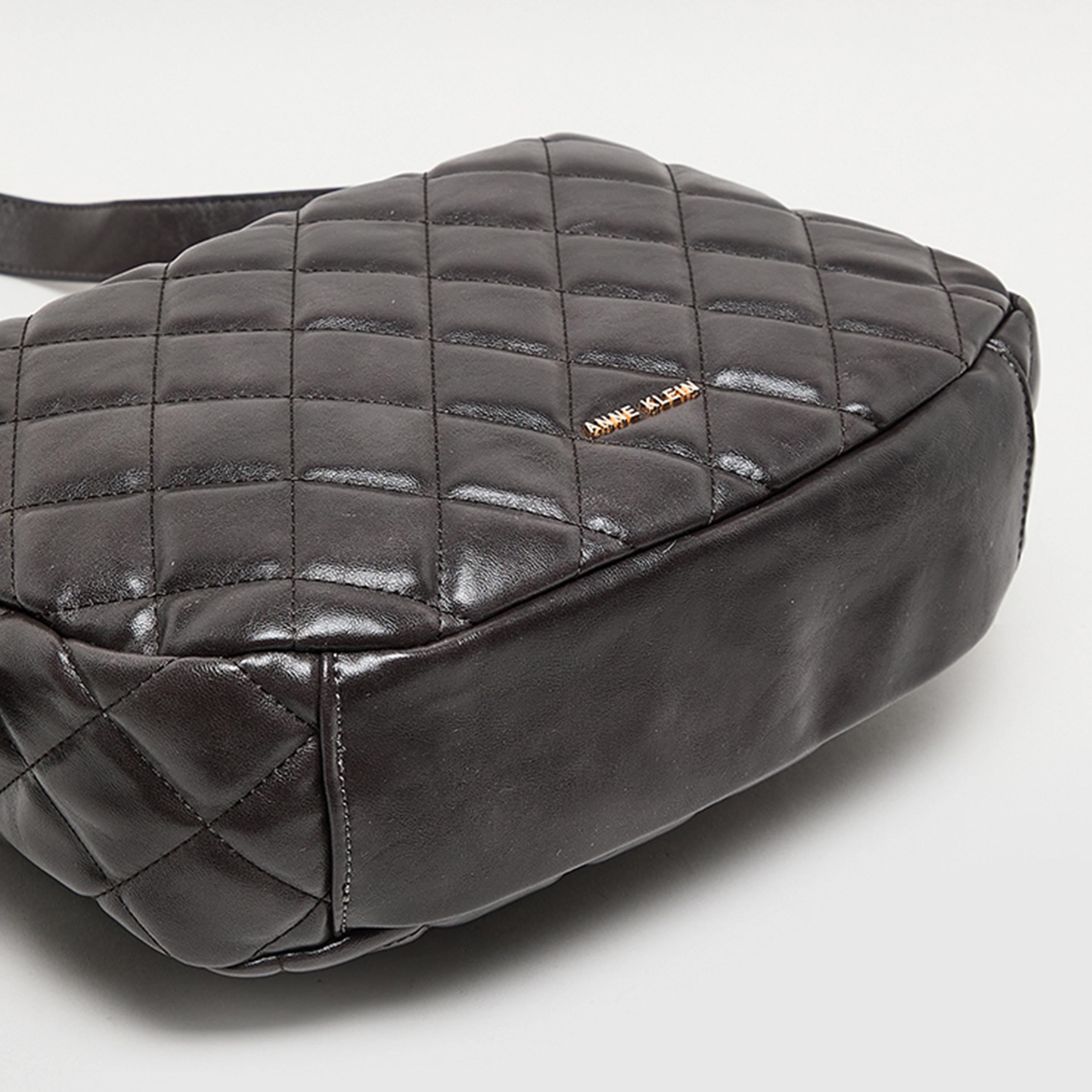 Anne Klein Quilted Crossbody Bag with Zipper and Adjustable Strap-women-bagsandwallets-handbags-image-6