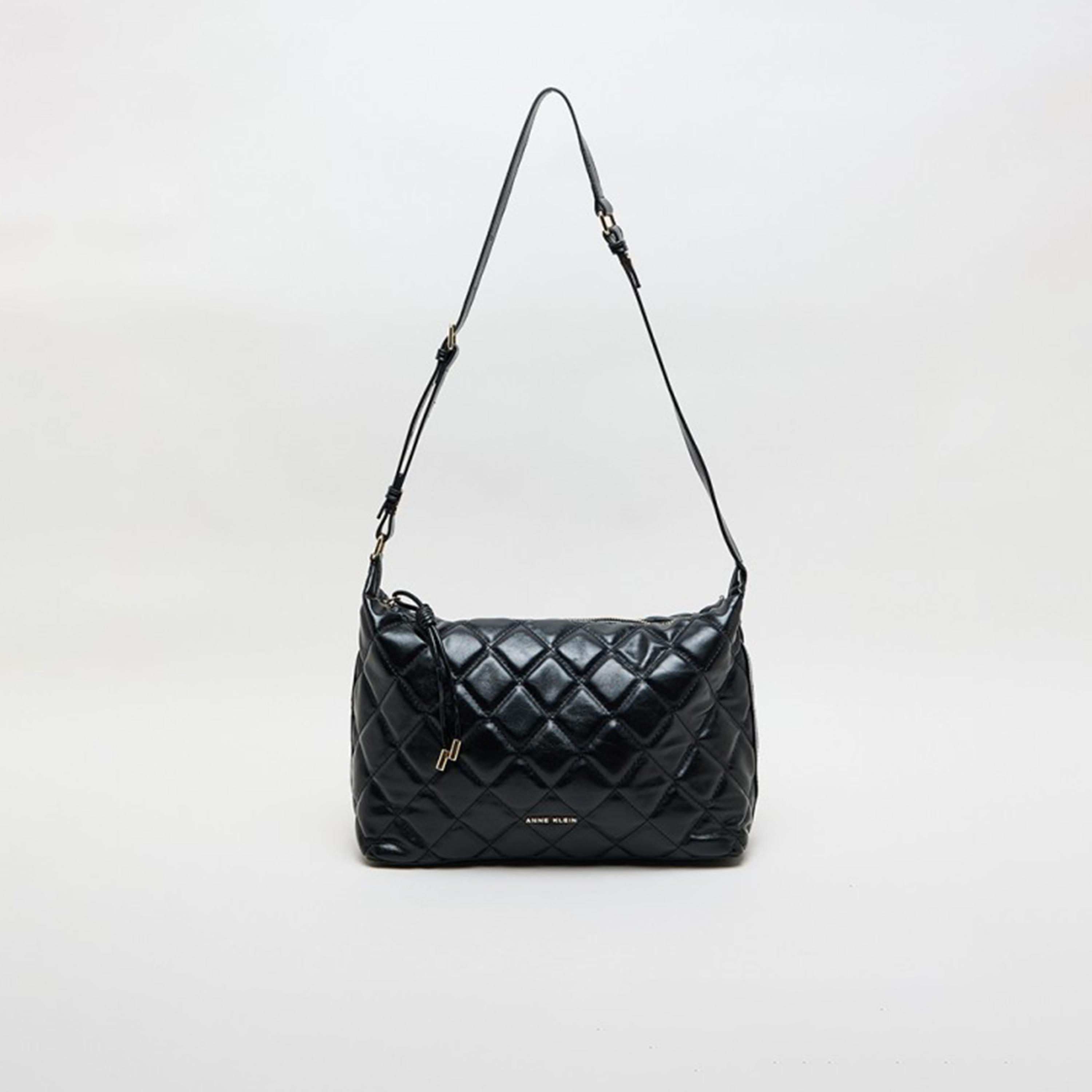 Anne Klein Quilted Crossbody Bag with Zipper and Adjustable Strap-women-bagsandwallets-handbags-image-1