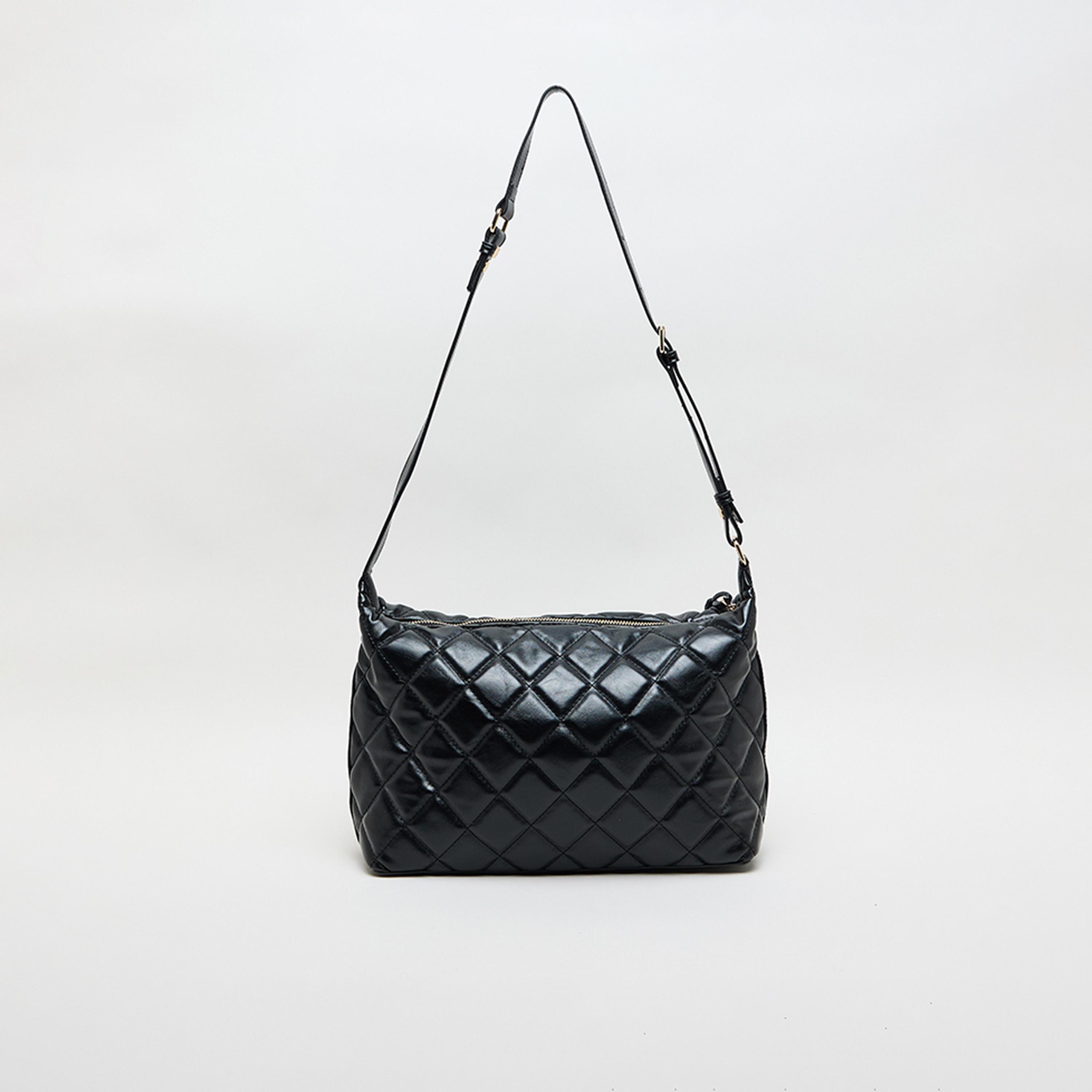 Anne Klein Quilted Crossbody Bag with Zipper and Adjustable Strap-women-bagsandwallets-handbags-image-3