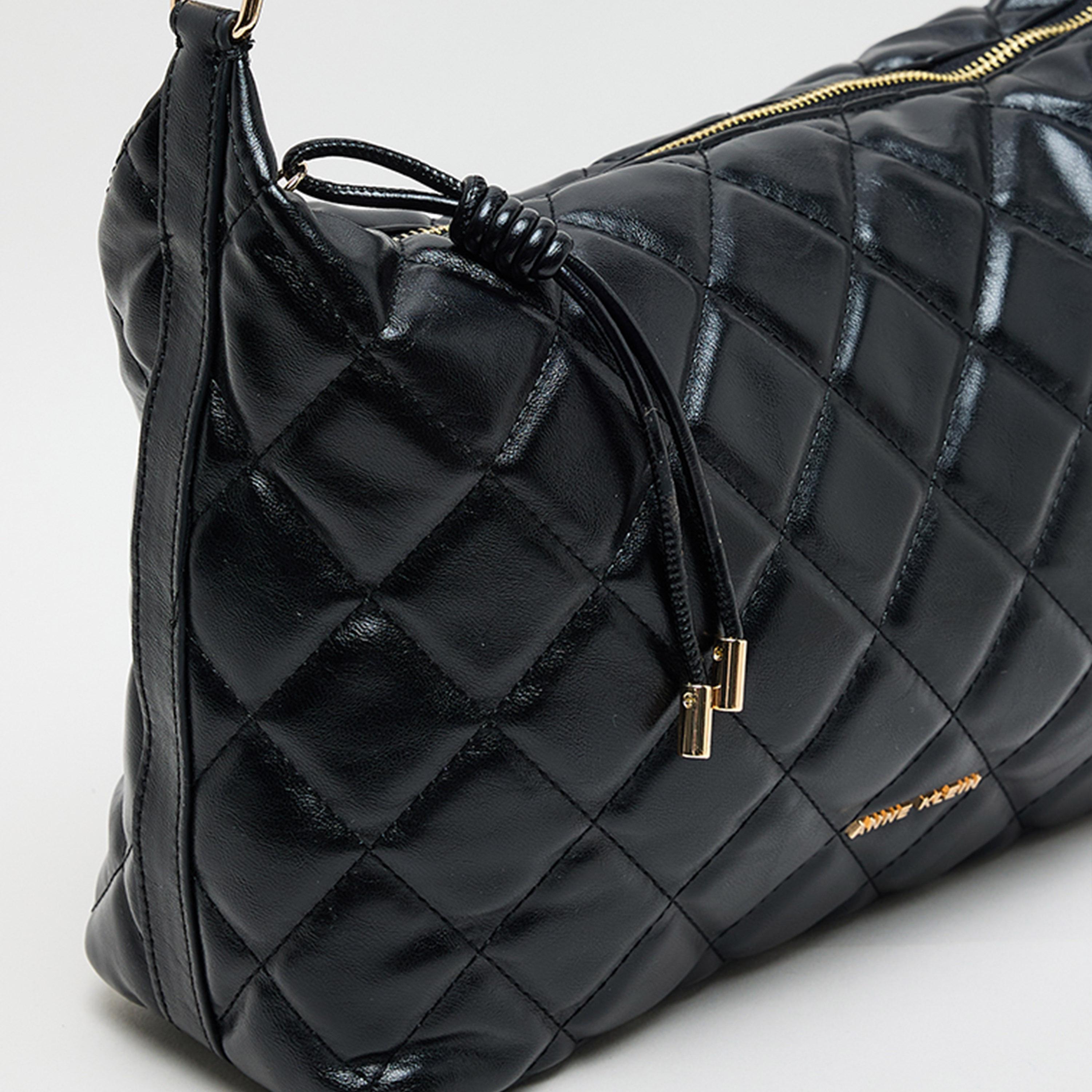 Anne Klein Quilted Crossbody Bag with Zipper and Adjustable Strap-women-bagsandwallets-handbags-image-4
