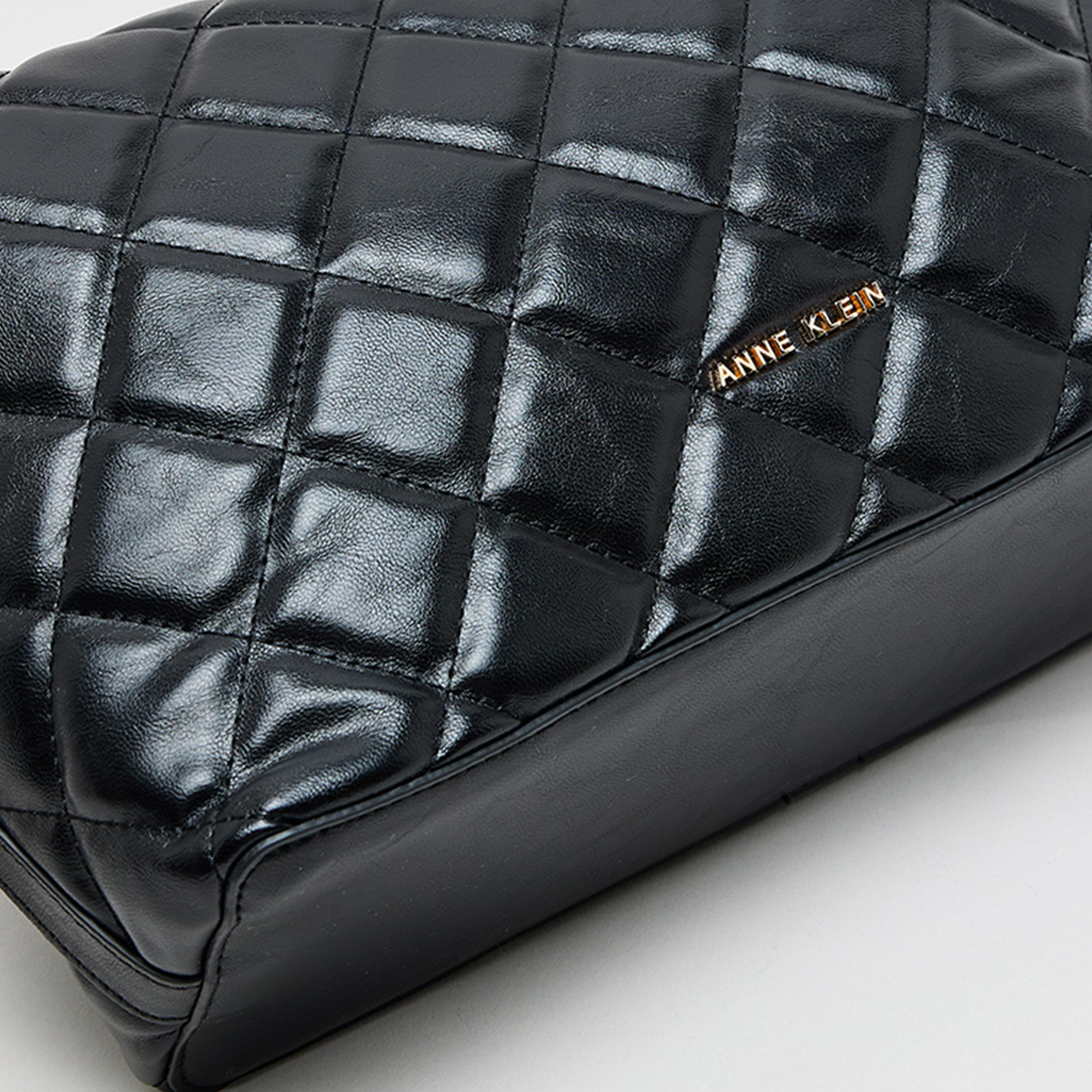 Anne Klein Quilted Crossbody Bag with Zipper and Adjustable Strap-women-bagsandwallets-handbags-image-6