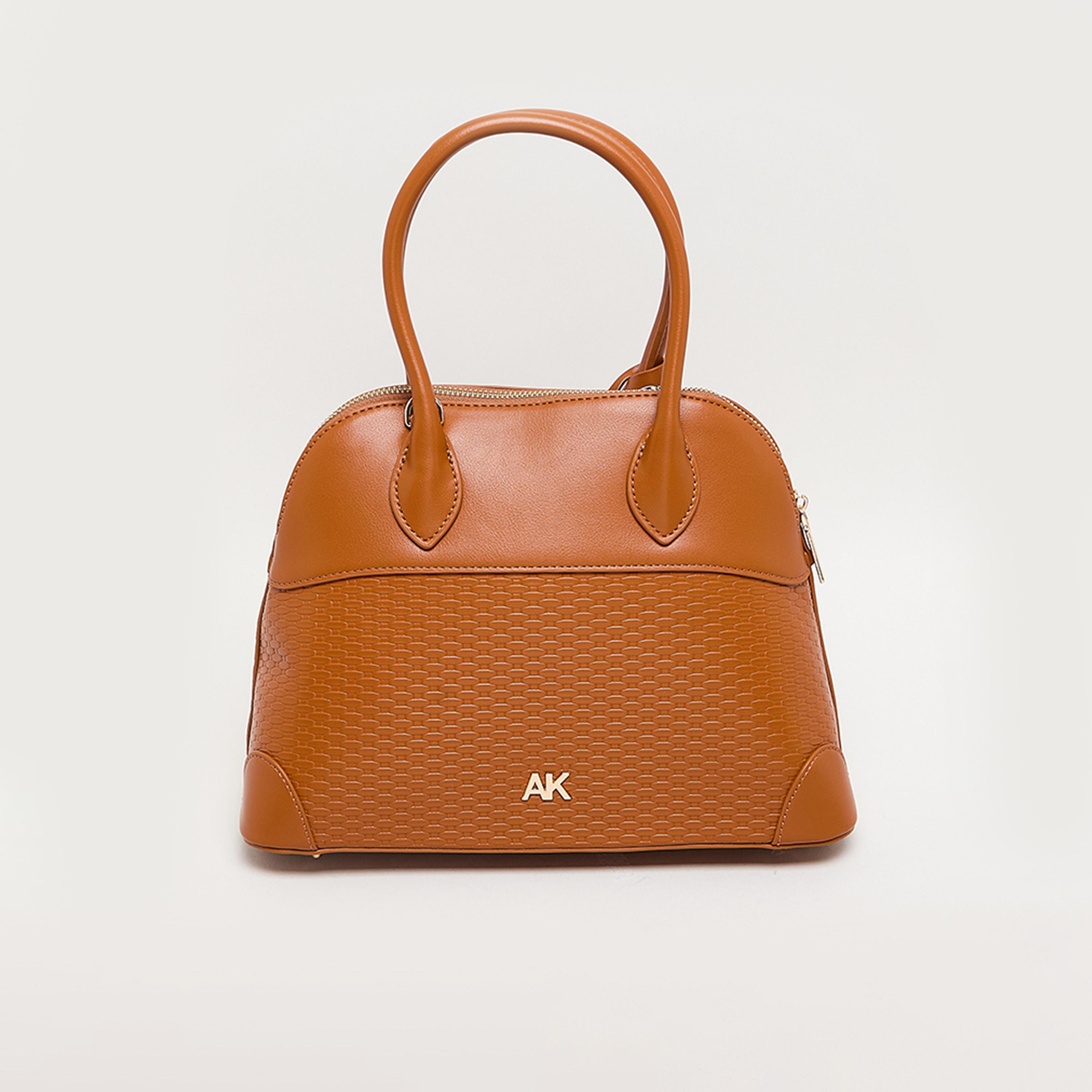 Anne Klein Textured Top-Handle Satchel Bag with Zipper-women-bagsandwallets-handbags-image-3