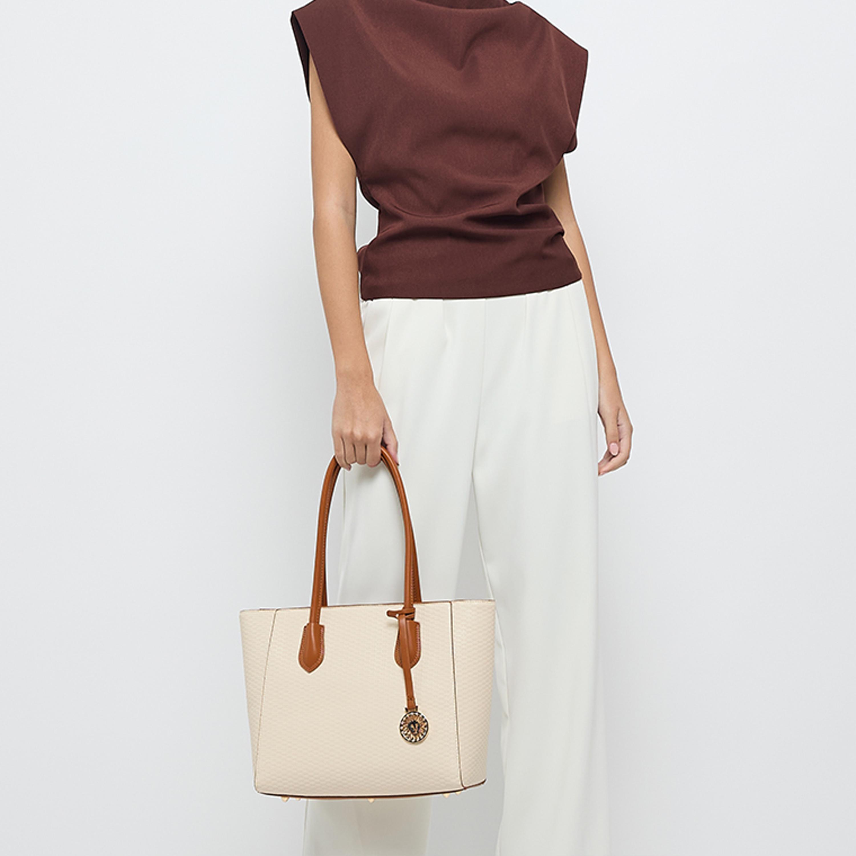 Anne Klein Textured Top-Handle Tote Bag with Zipper-women-bagsandwallets-handbags-image-2