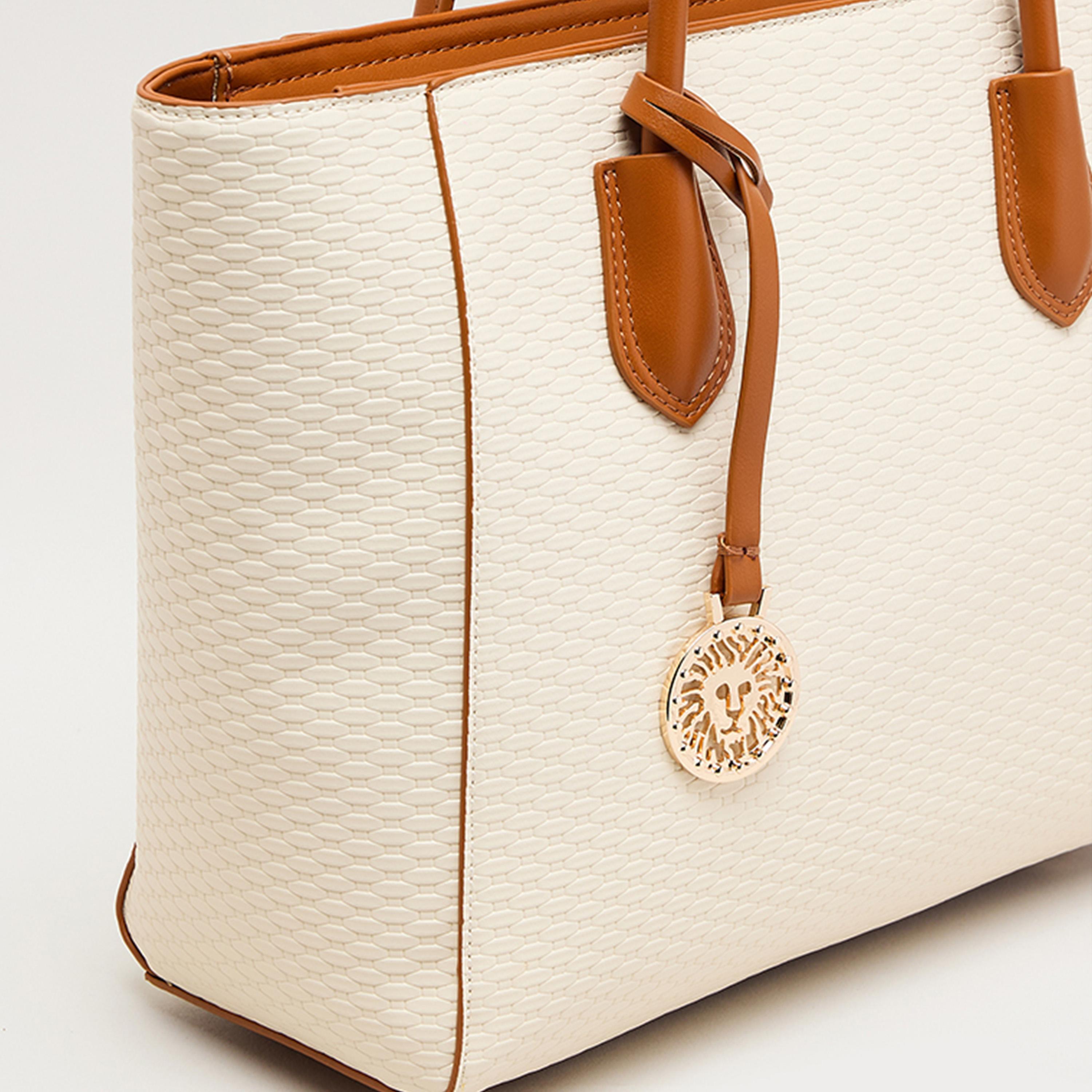آن كلين - شنطة يد علوية مزخرفة بمقبض علوي وسحاب-women-bagsandwallets-handbags-image-4