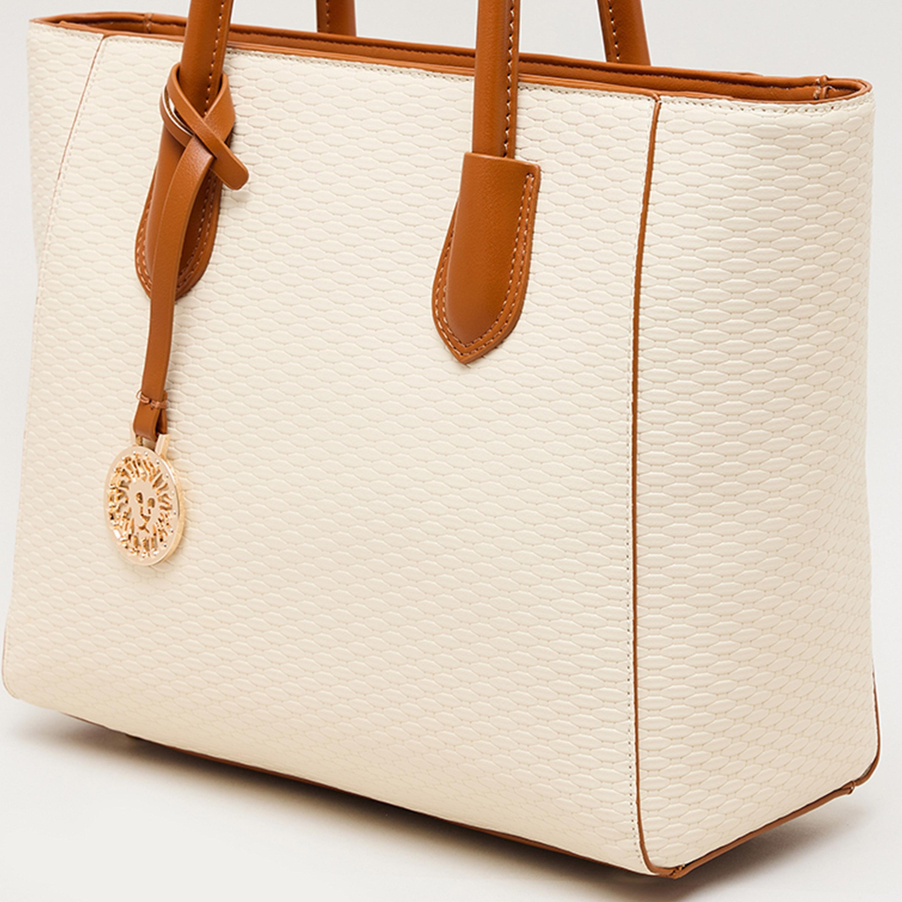 Anne Klein Textured Top-Handle Tote Bag with Zipper-women-bagsandwallets-handbags-image-5