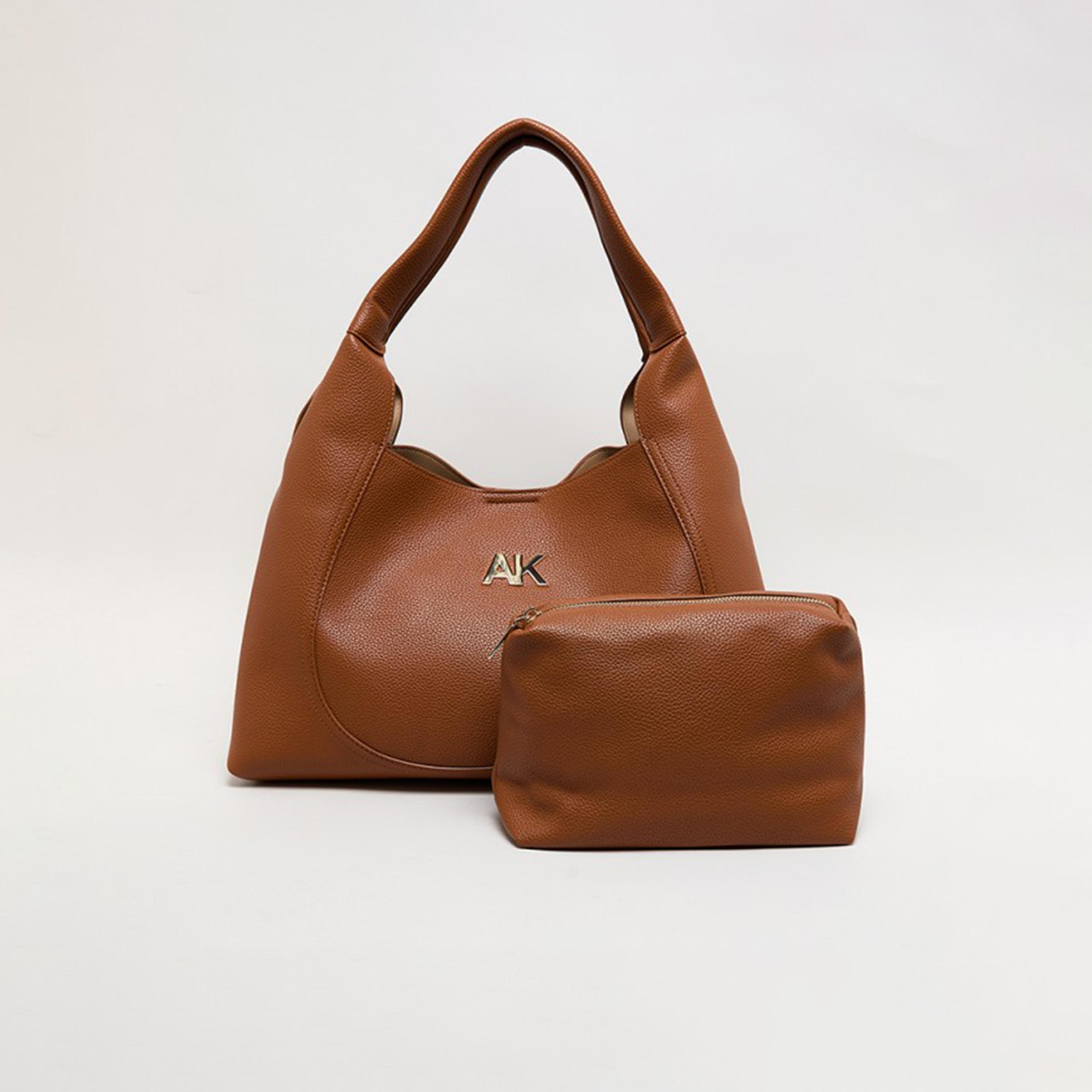 آن كلين - شنطة تسوق بمقبضين وشعار مونوجرام مع فتحة علوية-women-bagsandwallets-handbags-image-1