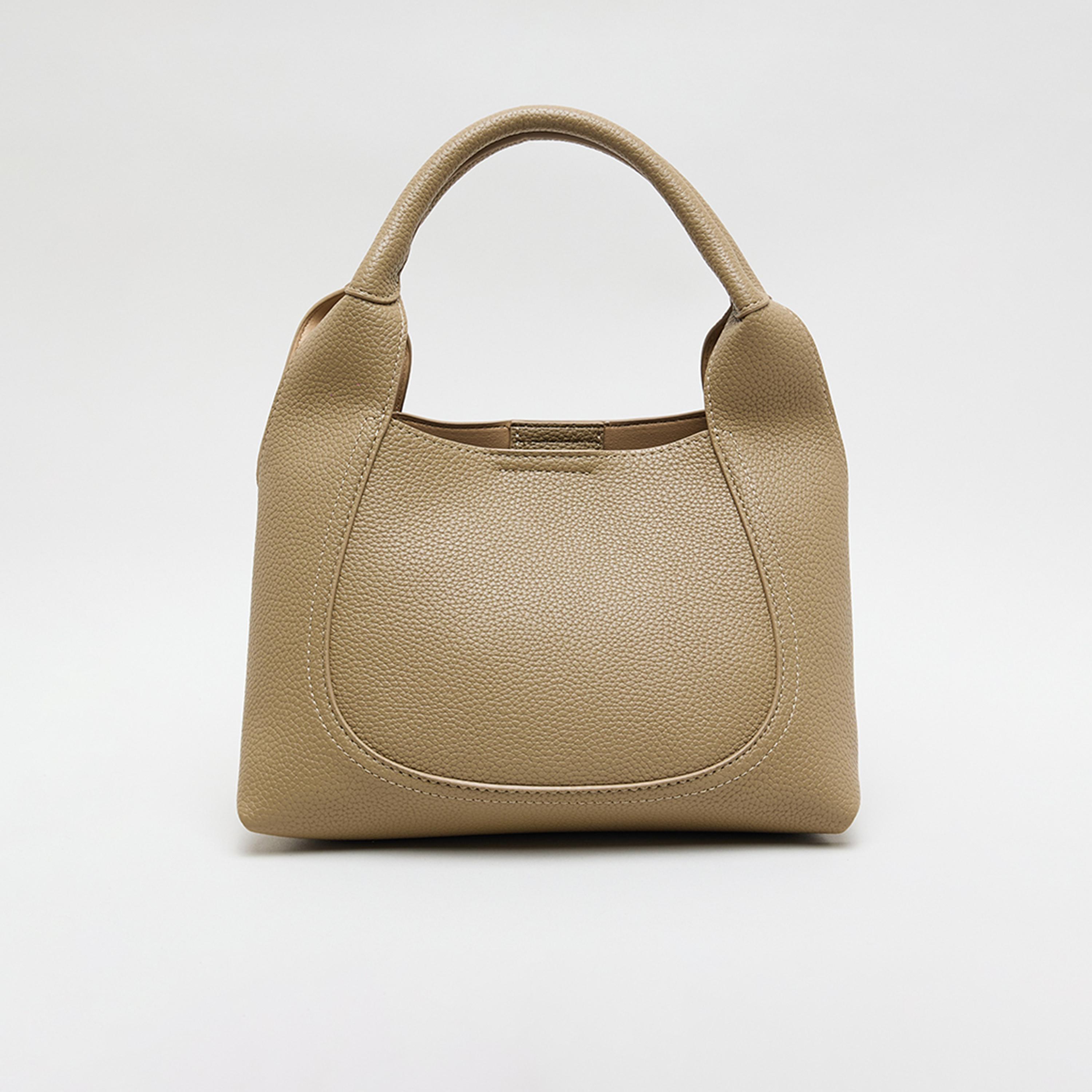 Anne Klein Monogram Double-Handle Hobo Bag with Open Top and Detachable Strap-women-bagsandwallets-handbags-image-3