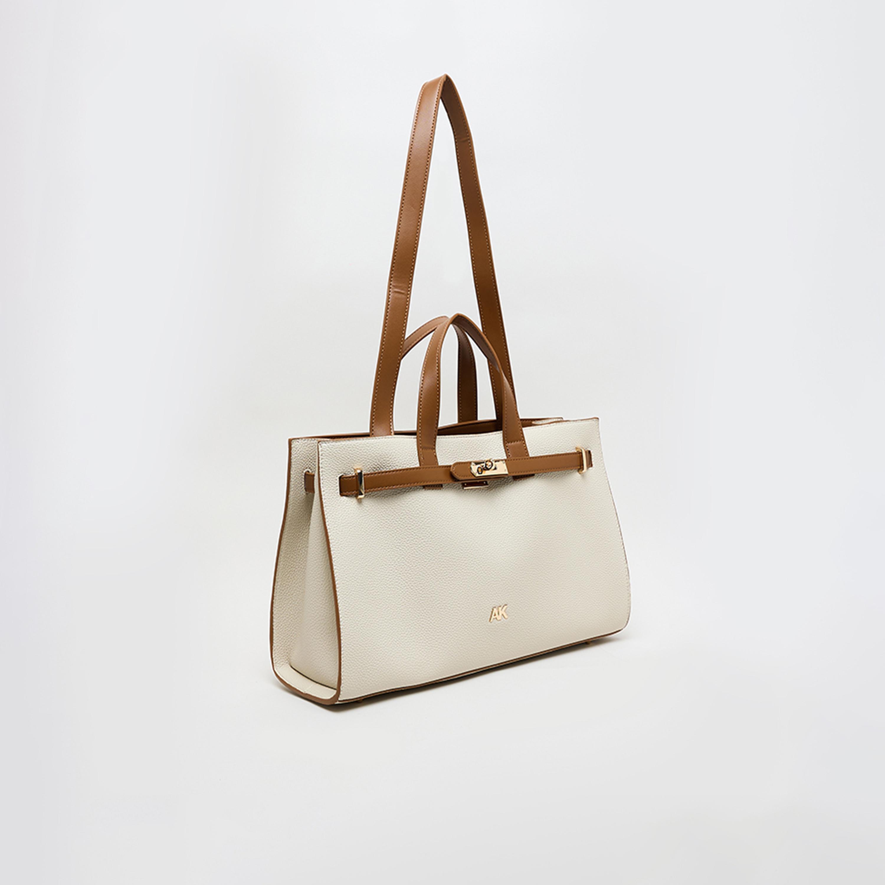 Anne Klein Color Block Top-Handle Tote Bag with Twist Lock-women-bagsandwallets-handbags-image-3