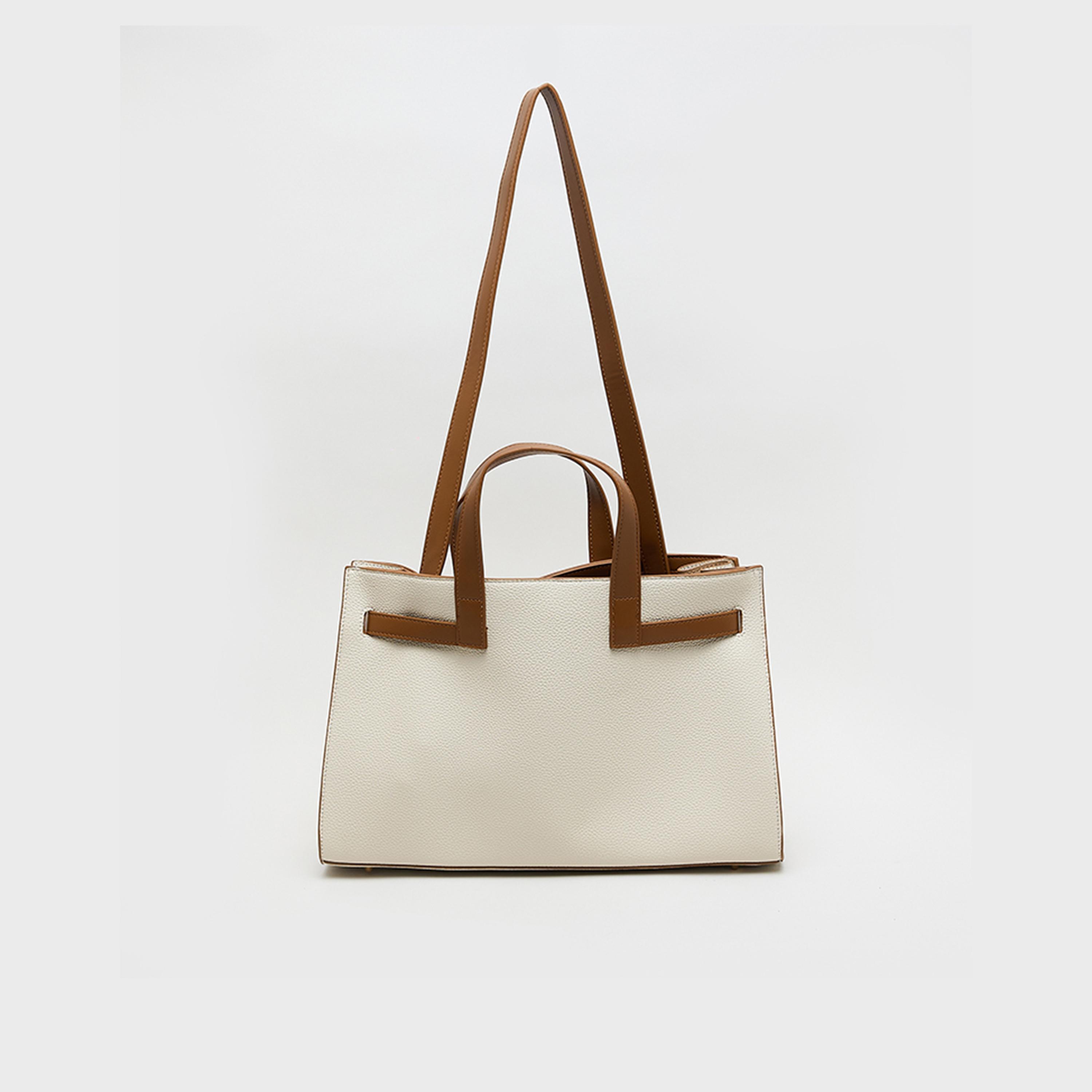 Anne Klein Color Block Top-Handle Tote Bag with Twist Lock-women-bagsandwallets-handbags-image-4
