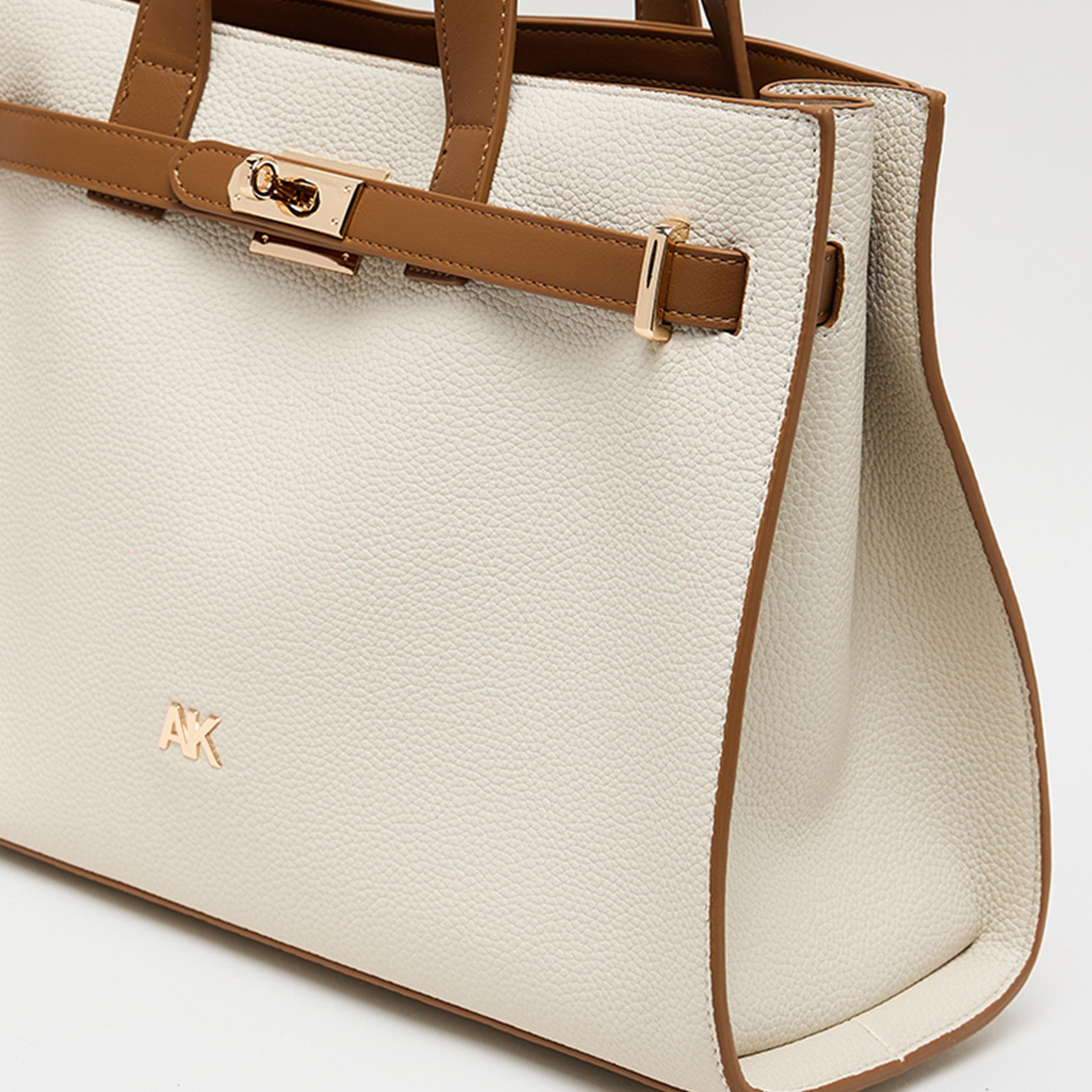 Anne Klein Color Block Top-Handle Tote Bag with Twist Lock-women-bagsandwallets-handbags-image-6