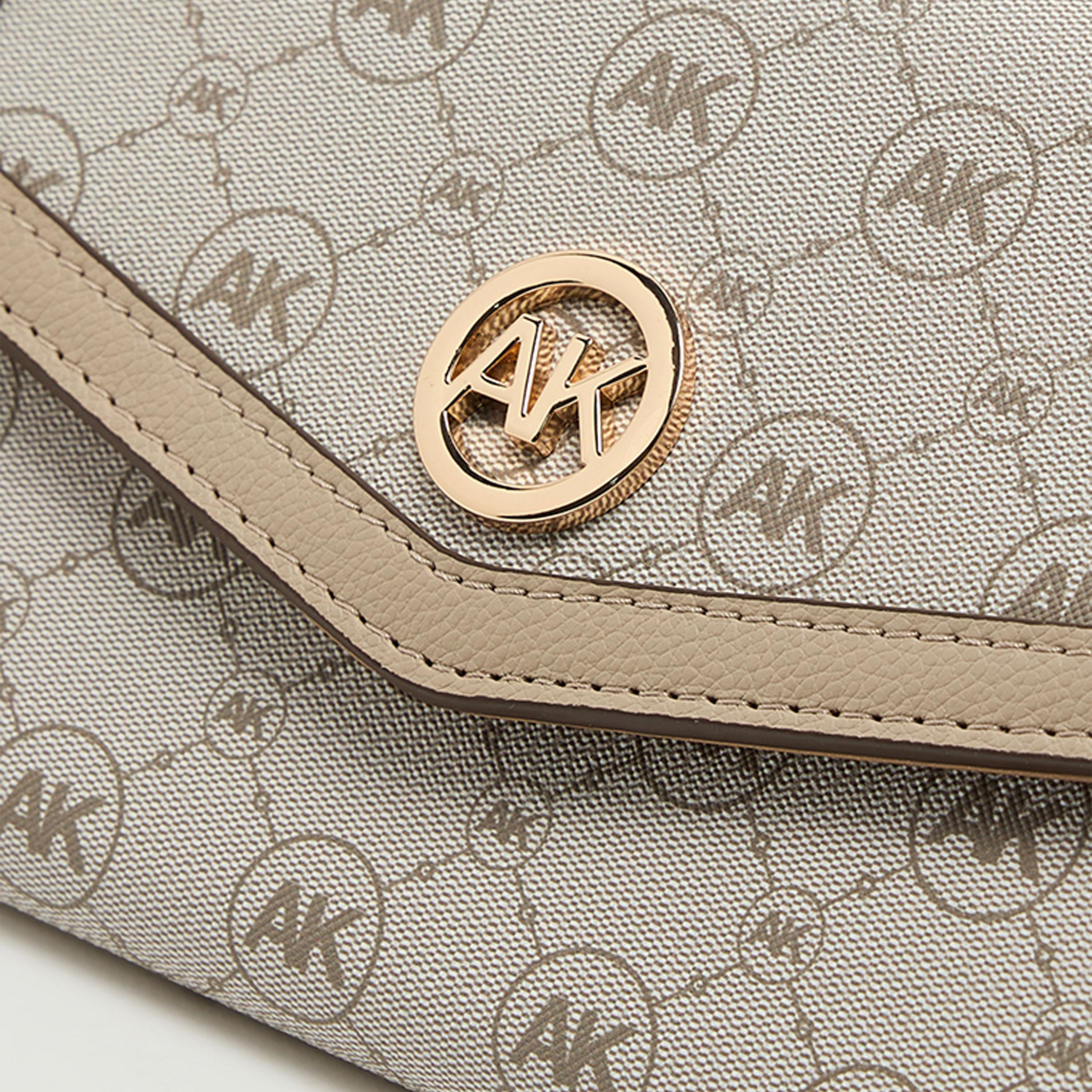 Anne Klein Monogram Crossbody Bag with Flap and Detachable Strap-women-bagsandwallets-handbags-image-4