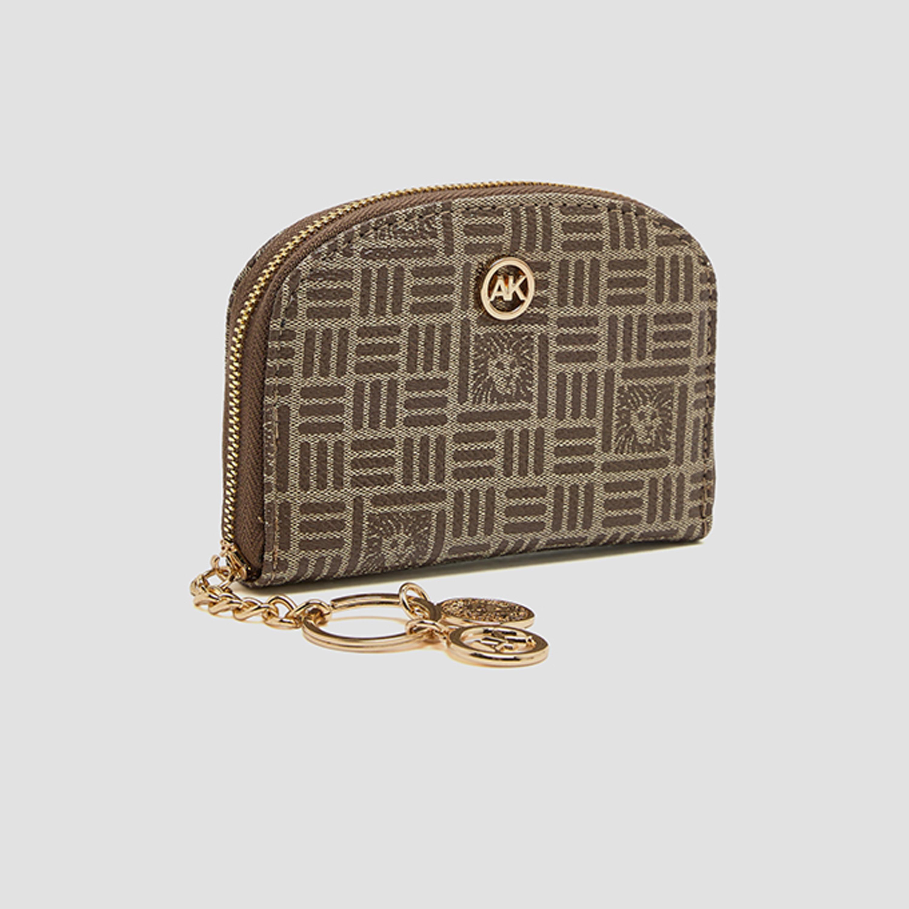 آن كلين - حامل بطاقات مزين بشعار مع سحاب-women-bagsandwallets-wallets-image-2