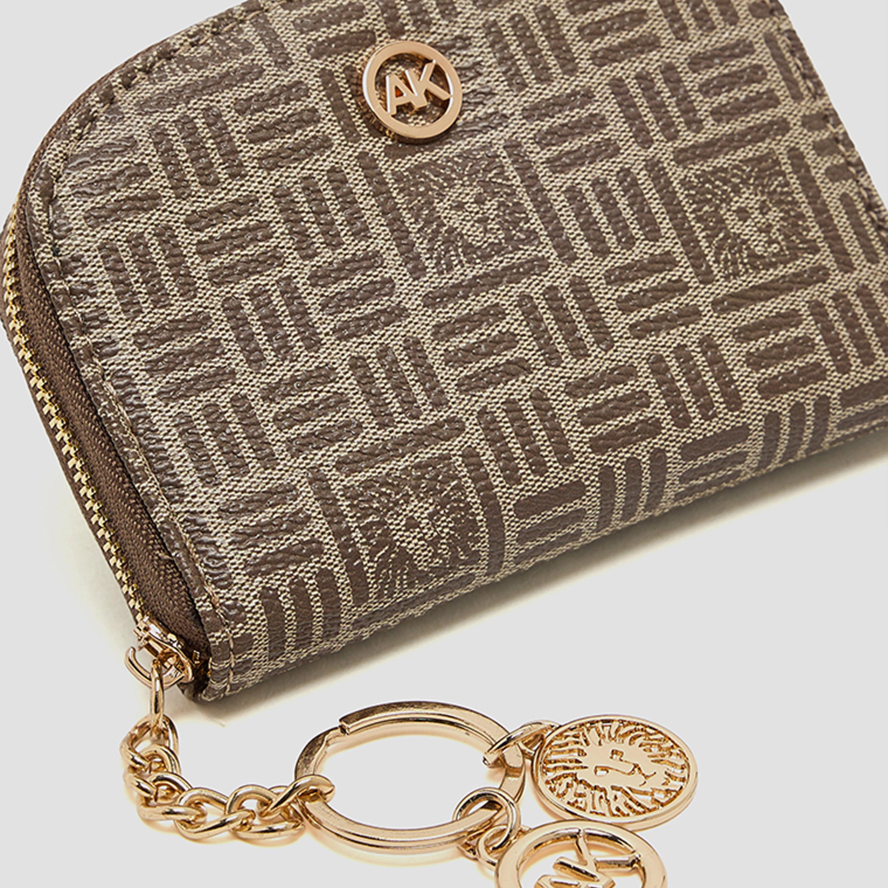 آن كلين - حامل بطاقات مزين بشعار مع سحاب-women-bagsandwallets-wallets-image-4